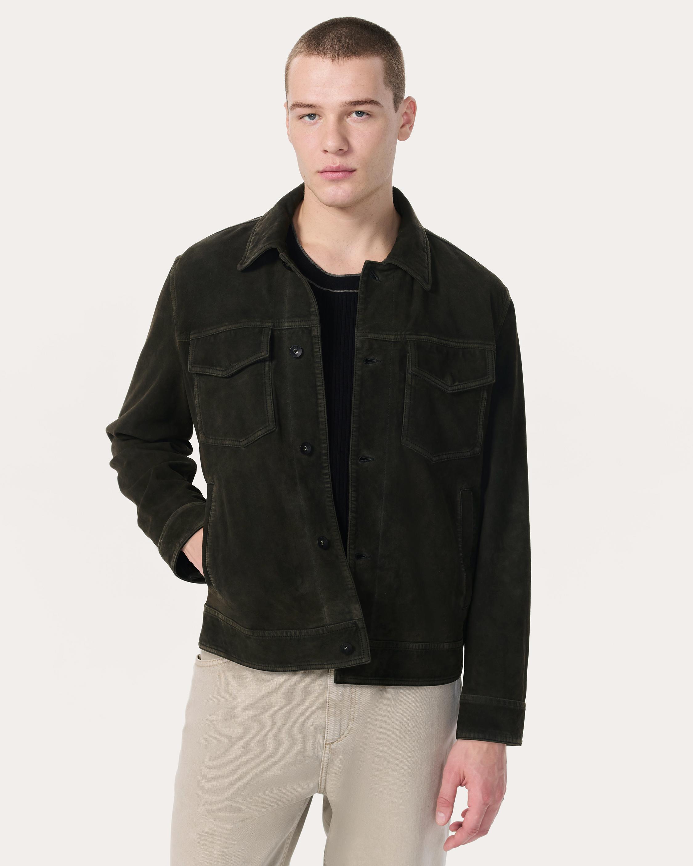 rb Suede Trucker Jacket image number 1