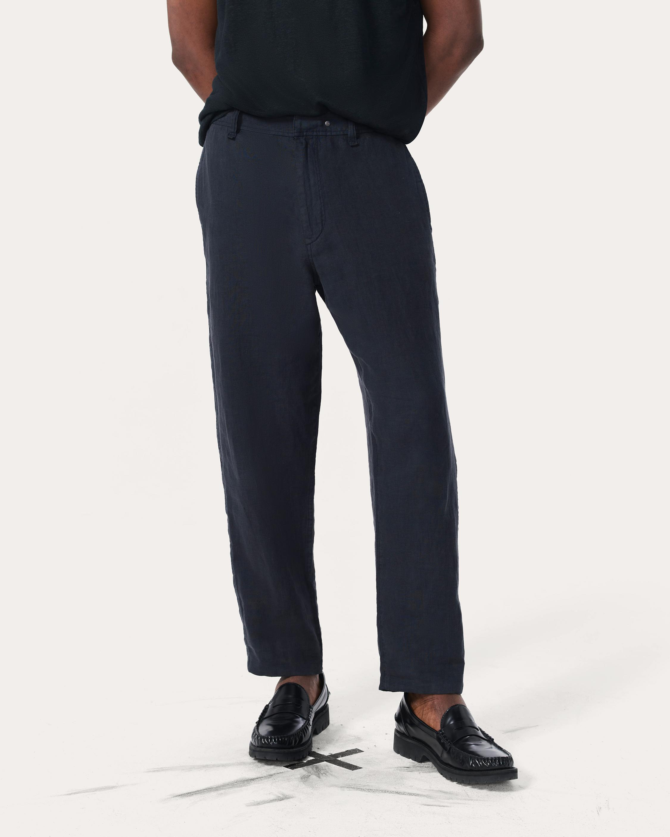 Tapered Linen Trousers image number 3
