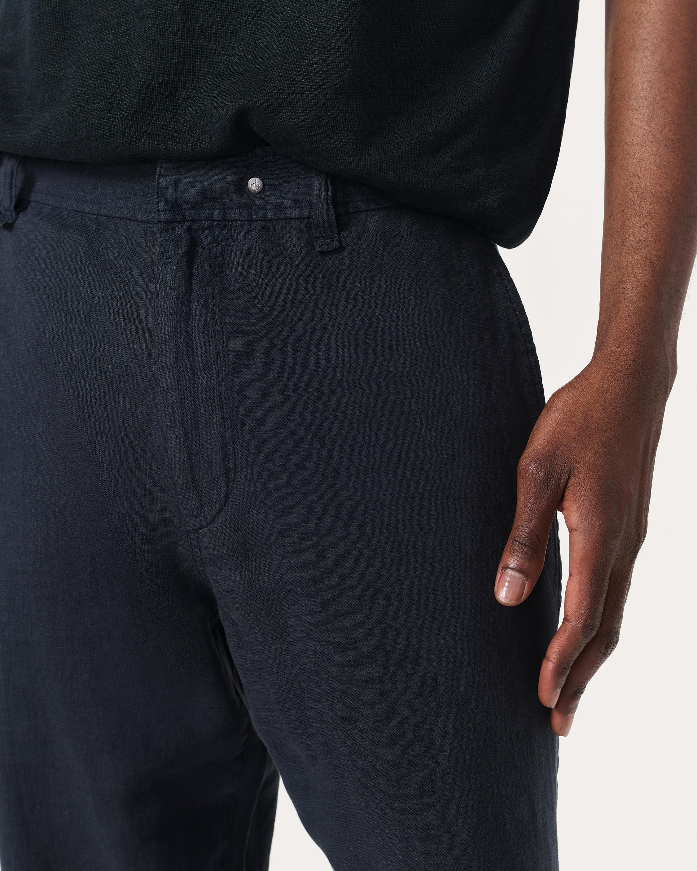 Tapered Linen Trousers image number 4