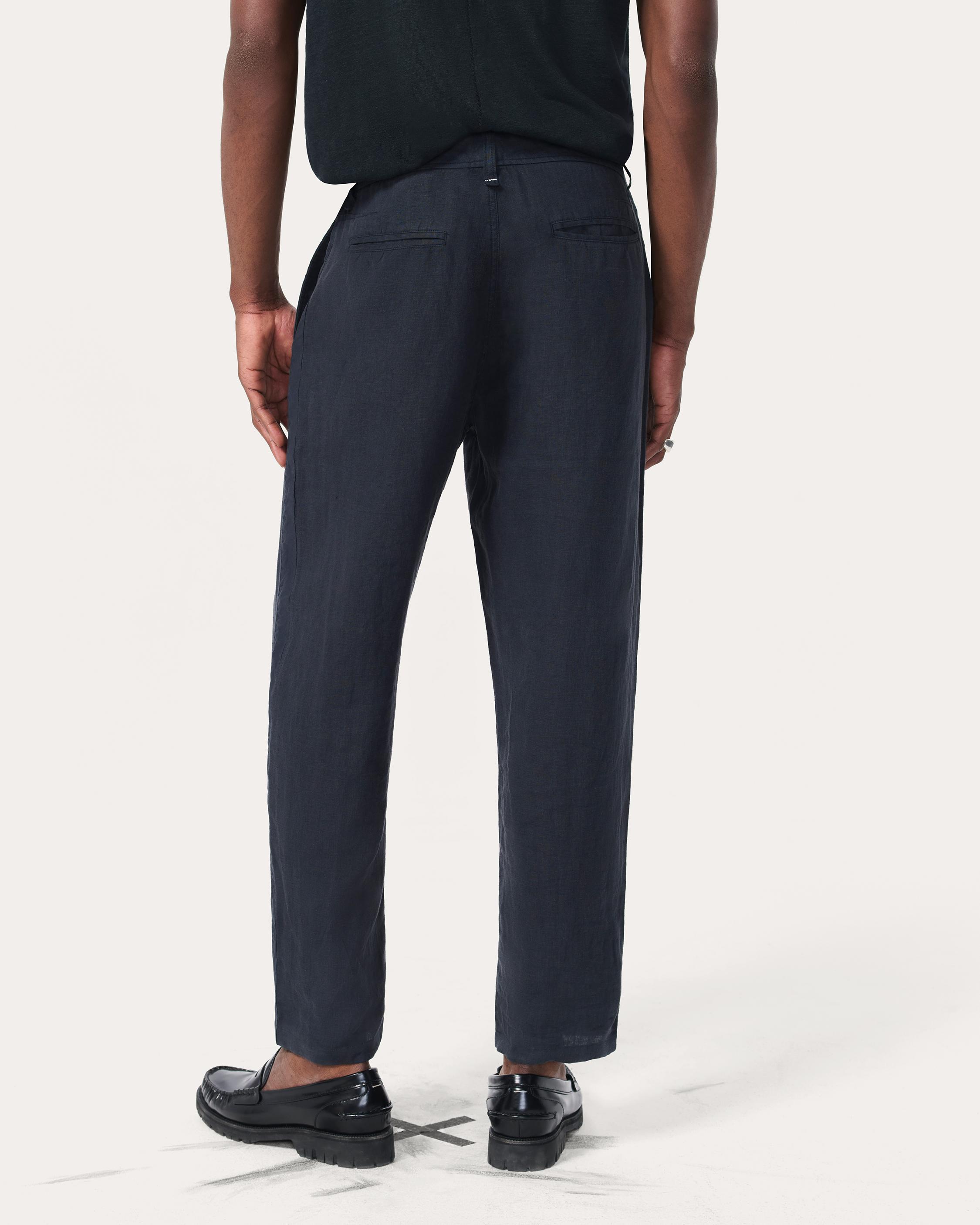 Tapered Linen Trousers image number 6