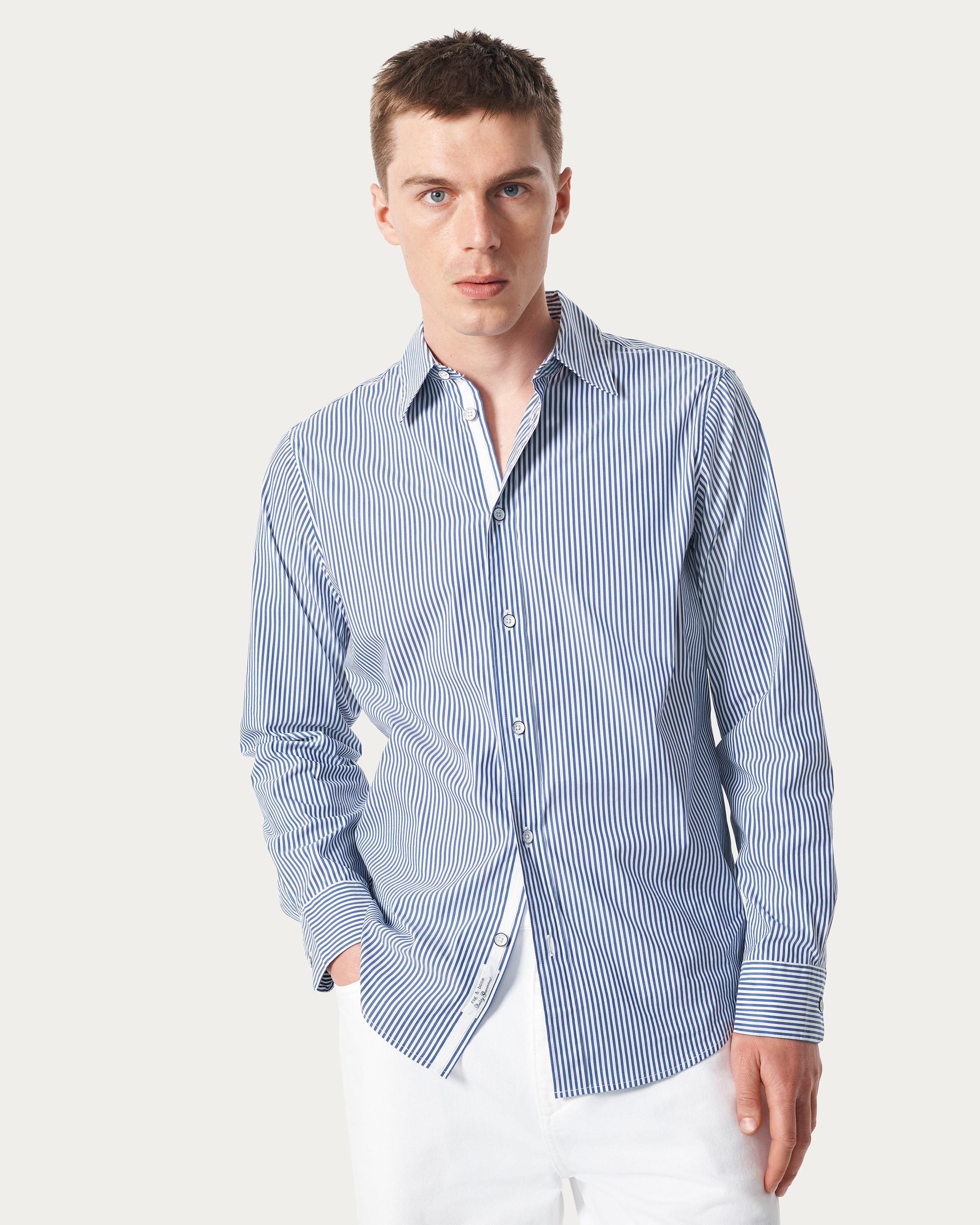 Patrick Striped Poplin Shirt image number 1