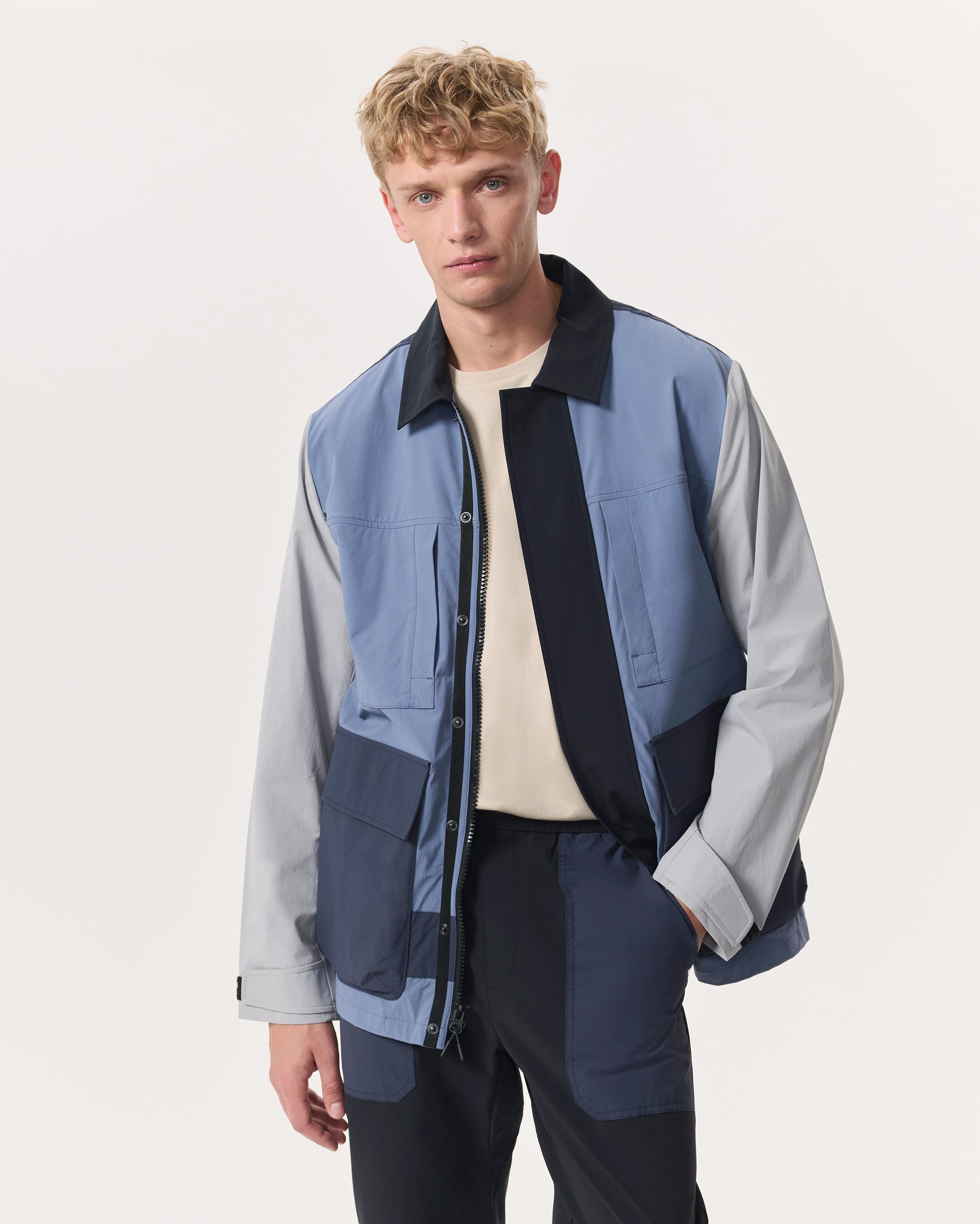 Pace Color-Blocked Chore Jacket - Grey Multi | rag & bone