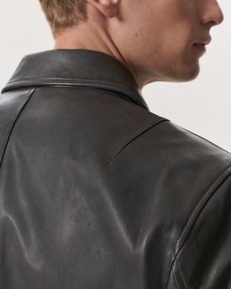 Melrose Leather Blouson Jacket - Dark Grey | rag & bone Melrose Leather Blouson Jacket - Dark Grey | rag & bone