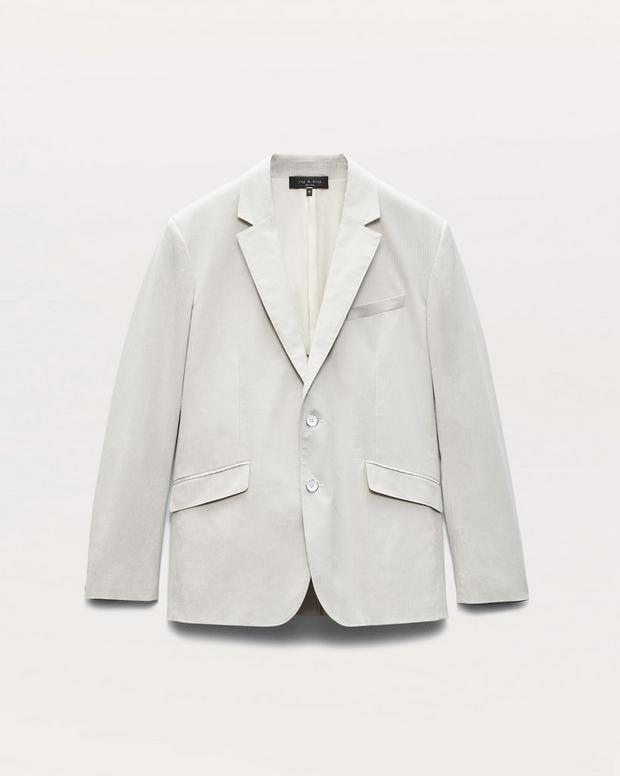Butler Striped Stretch Cotton Blazer - Grey Stripe | rag & bone Butler Striped Stretch Cotton Blazer - Grey Stripe | rag & bone