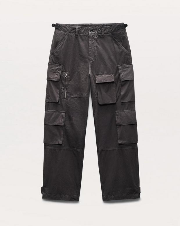 Union Relaxed Straight Cotton Cargo Pants - Dark Grey | rag Union Relaxed Straight Cotton Cargo Pants - Dark Grey | rag