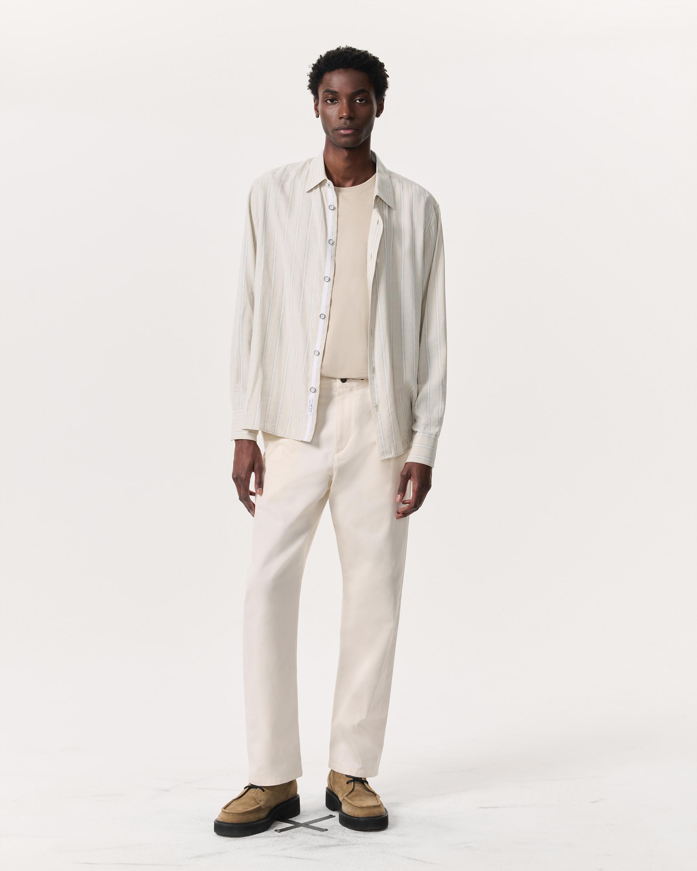 Haydon Straight Fit Cotton Chino Pants - Off White | rag & bone