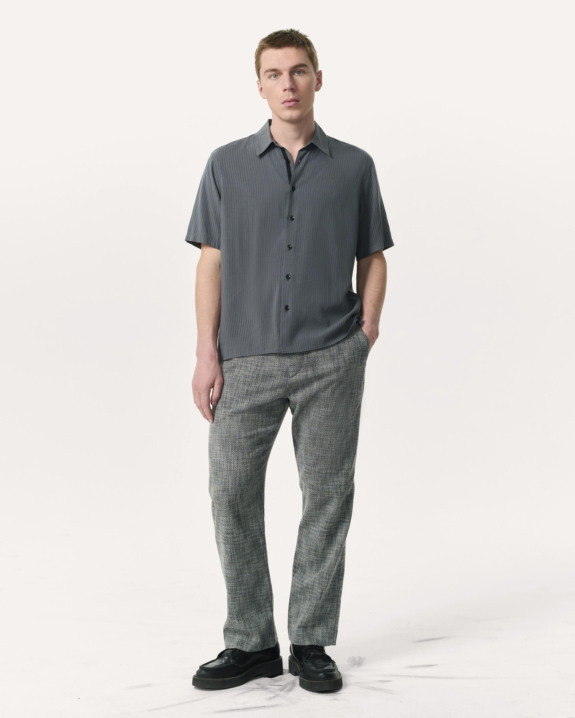 Haydon Straight Fit Italian Tweed Pants - Navy Multi | rag