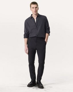 Finch Striped Cotton Gauze Shirt - Dark Grey | rag & bone Finch Striped Cotton Gauze Shirt - Dark Grey | rag & bone