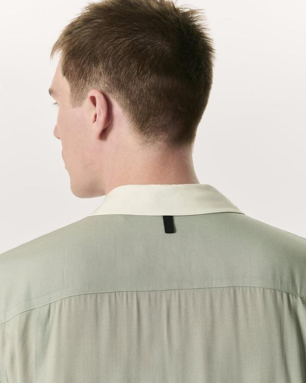 Avery Relaxed Fit Painterly Print Woven Shirt - Tan Anthony Avery Relaxed Fit Painterly Print Woven Shirt - Tan Anthony