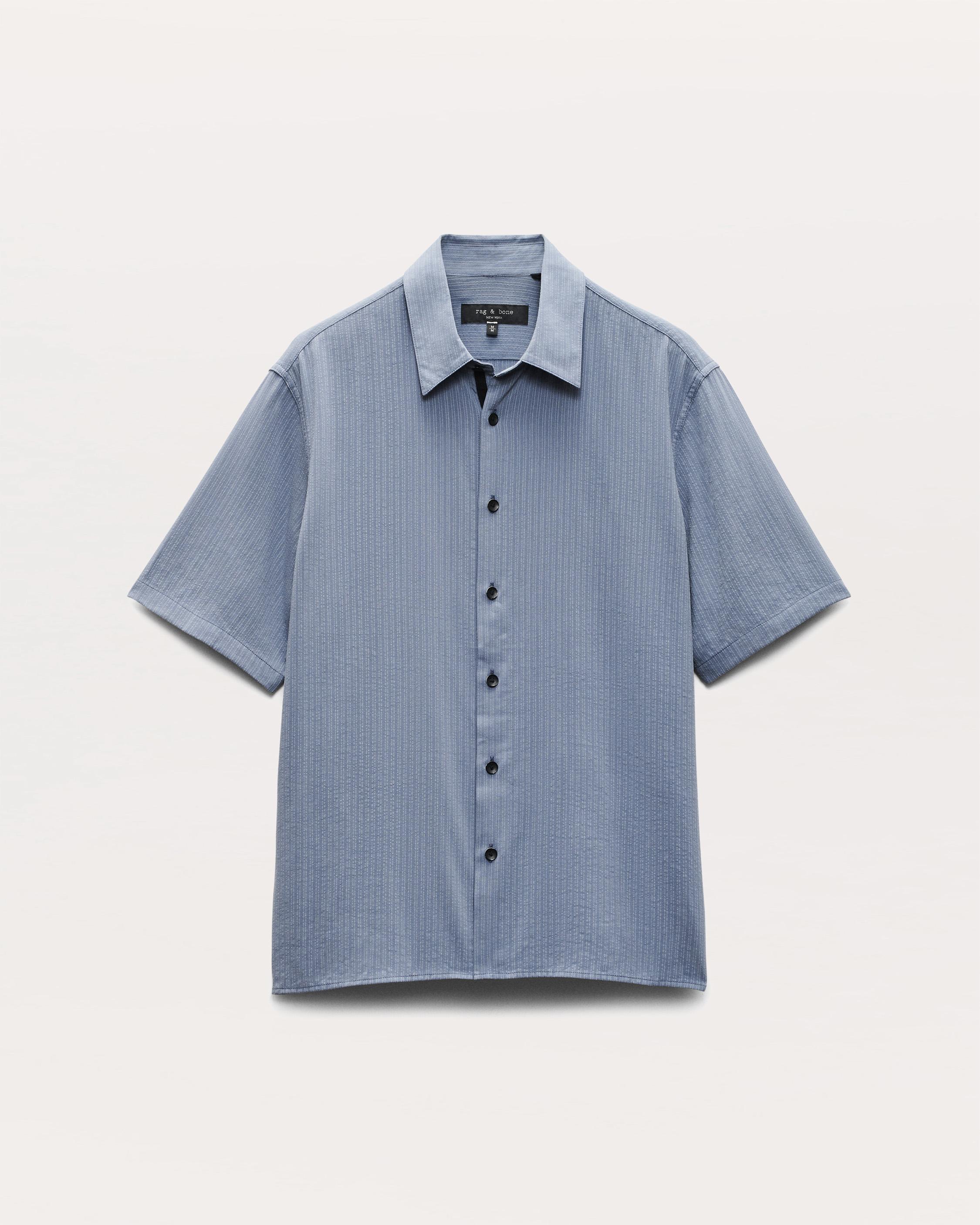Relaxed Fit Dalton Dobby Striped Shirt image number 2