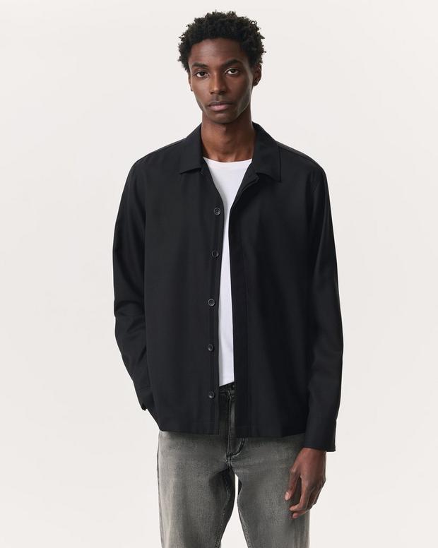 Hyde Wool-Blend Ripstop Shirt Jacket - Black | rag & bone Hyde Wool-Blend Ripstop Shirt Jacket - Black | rag & bone