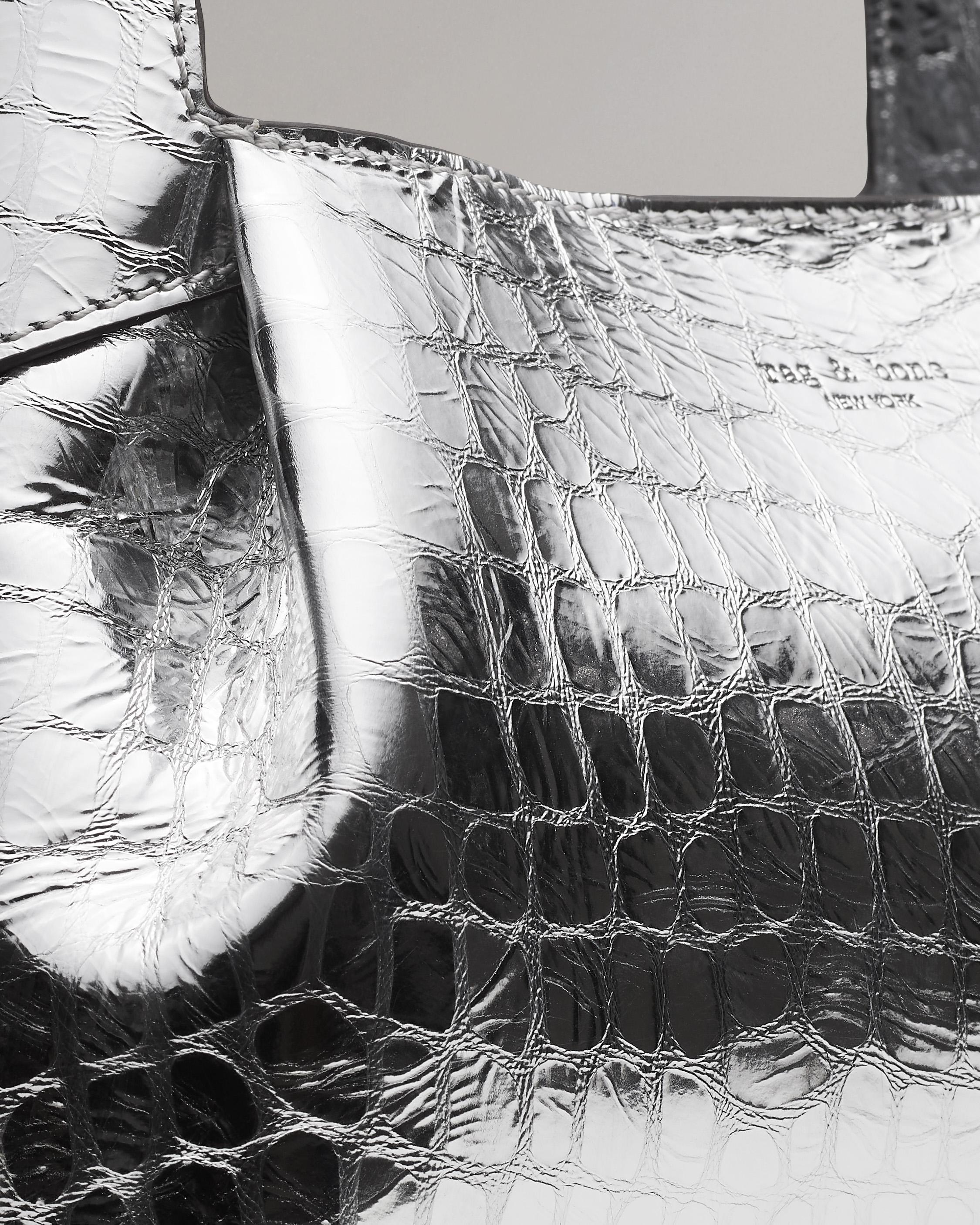 Slade Embossed Metallic Leather Shoulder Bag image number 4