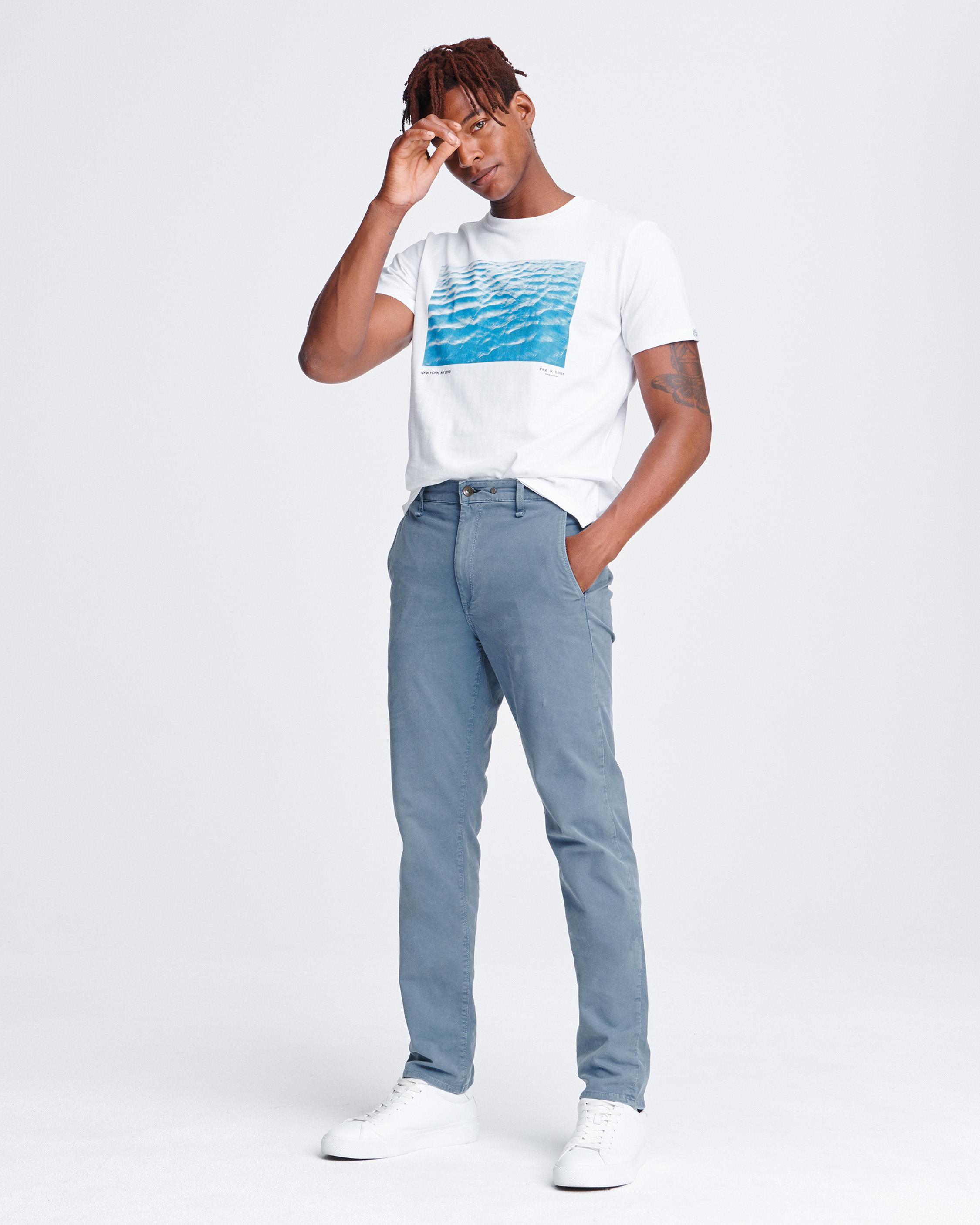 Blue chino outlet pants outfit