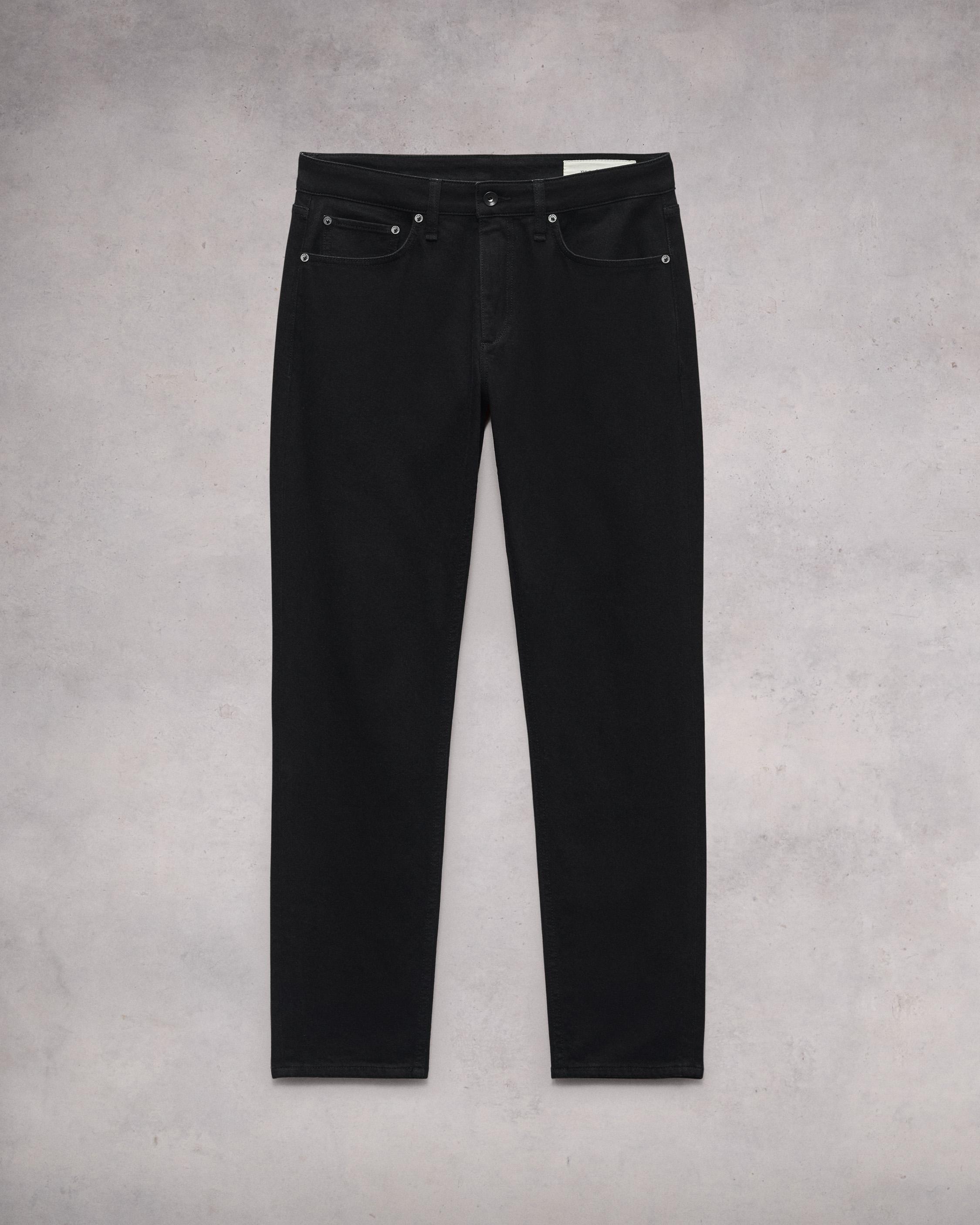 Black Tapered Athletic Fit Jeans