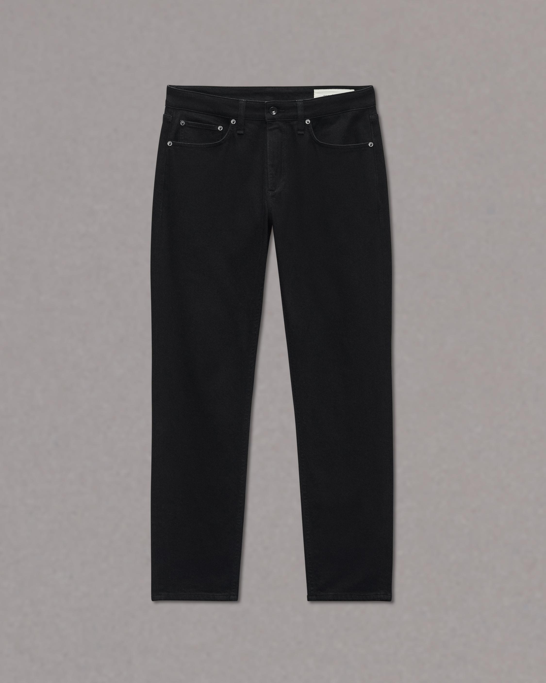 Black Tapered Athletic Fit Jeans