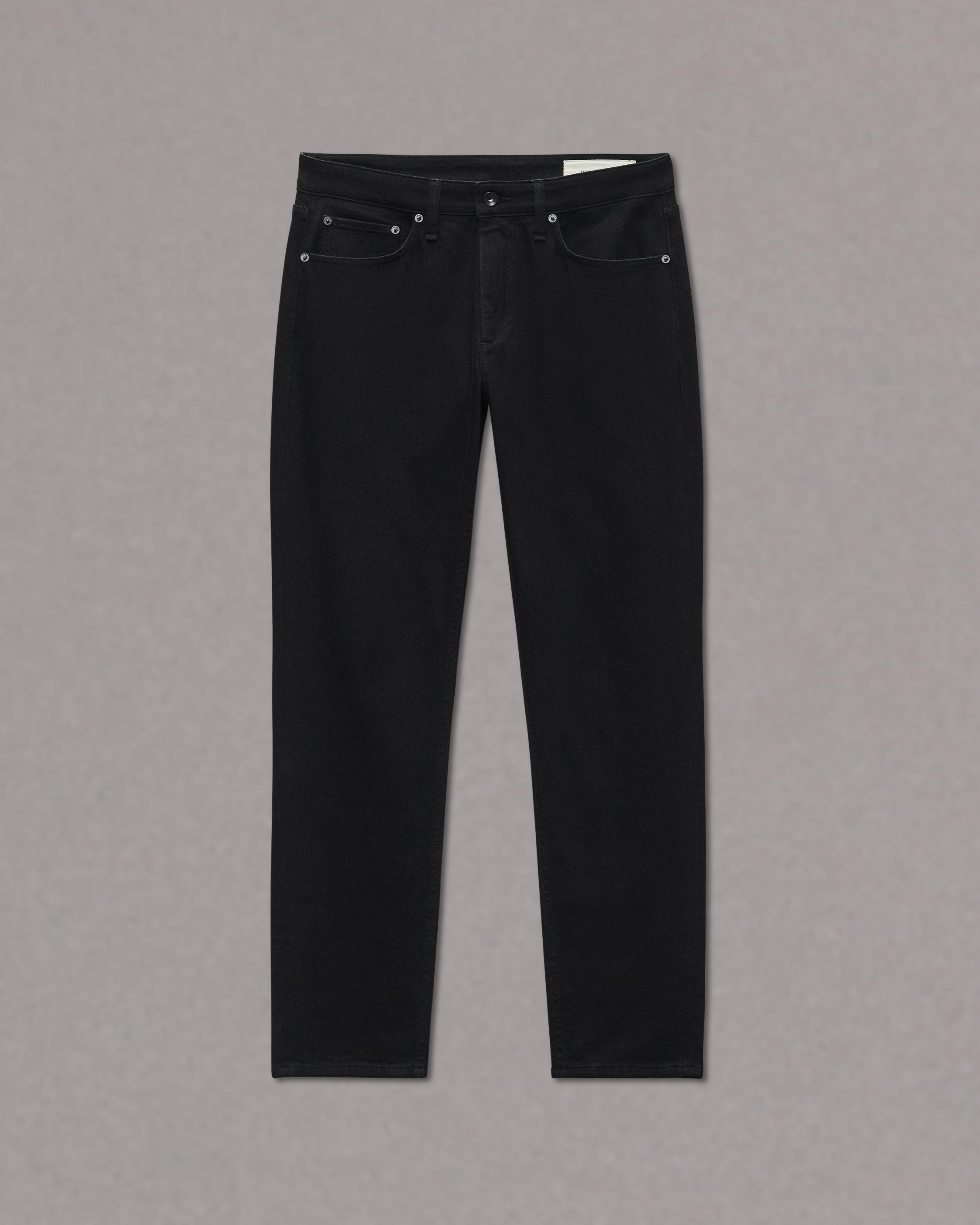 Fit 3 - Black: Athletic Fit Black Authentic Stretch Jean