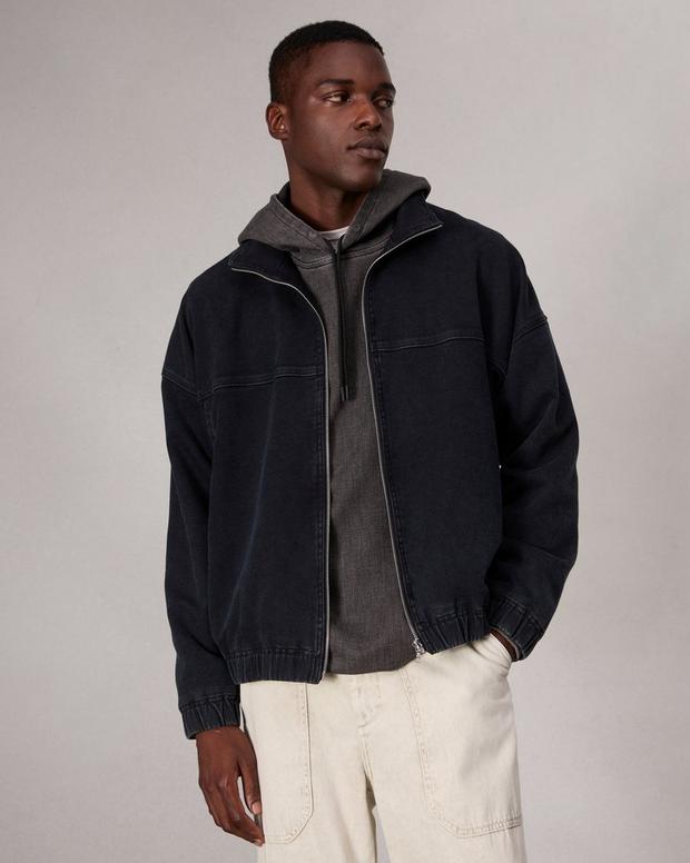 rbSTRIDE Denim Track Jacket - Inkwell | rag & bone rbSTRIDE Denim Track Jacket - Inkwell | rag & bone