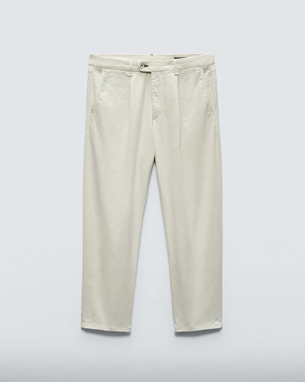 Pleated Cotton Chino image number 2