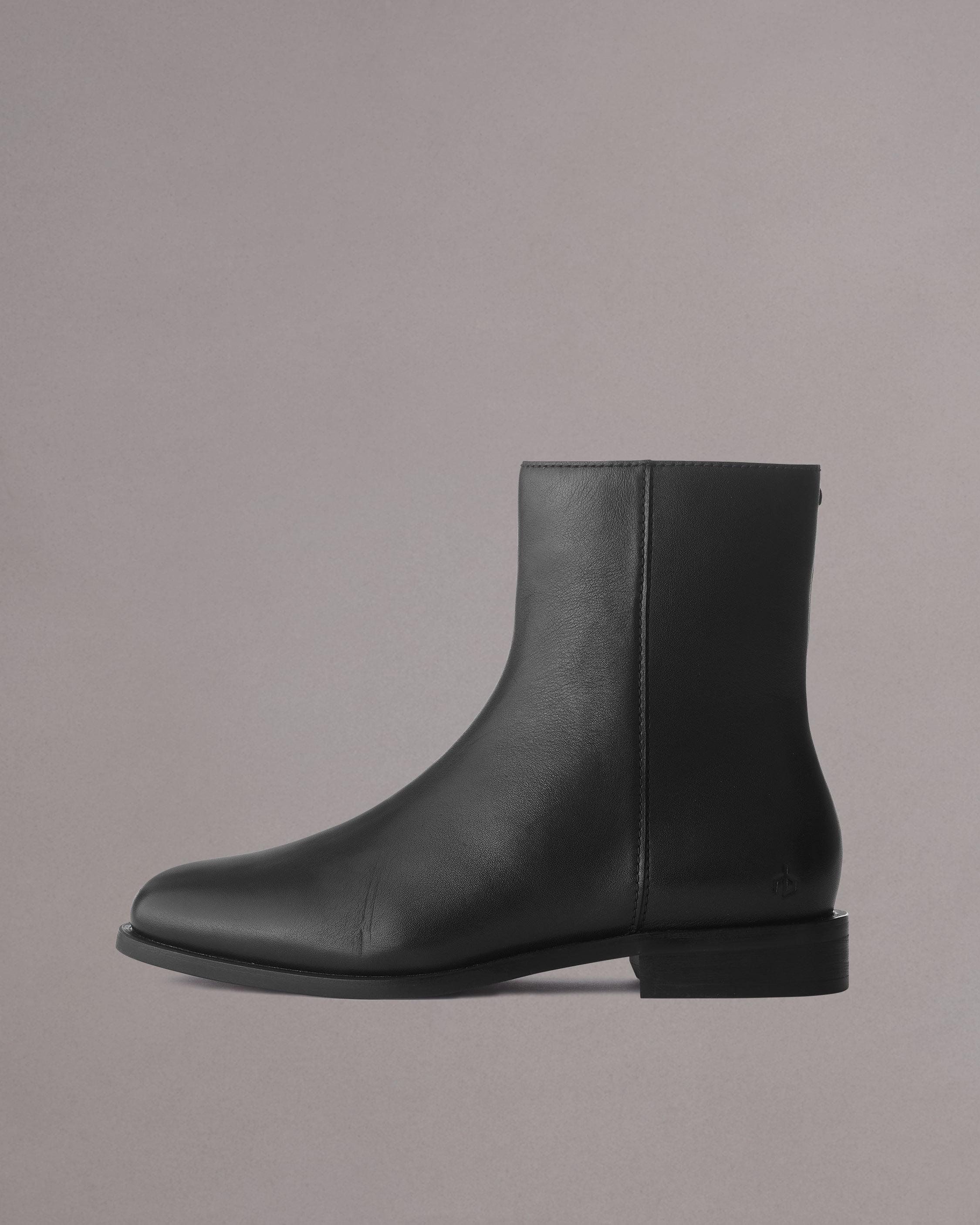 Enzo Leather Boot Black rag bone