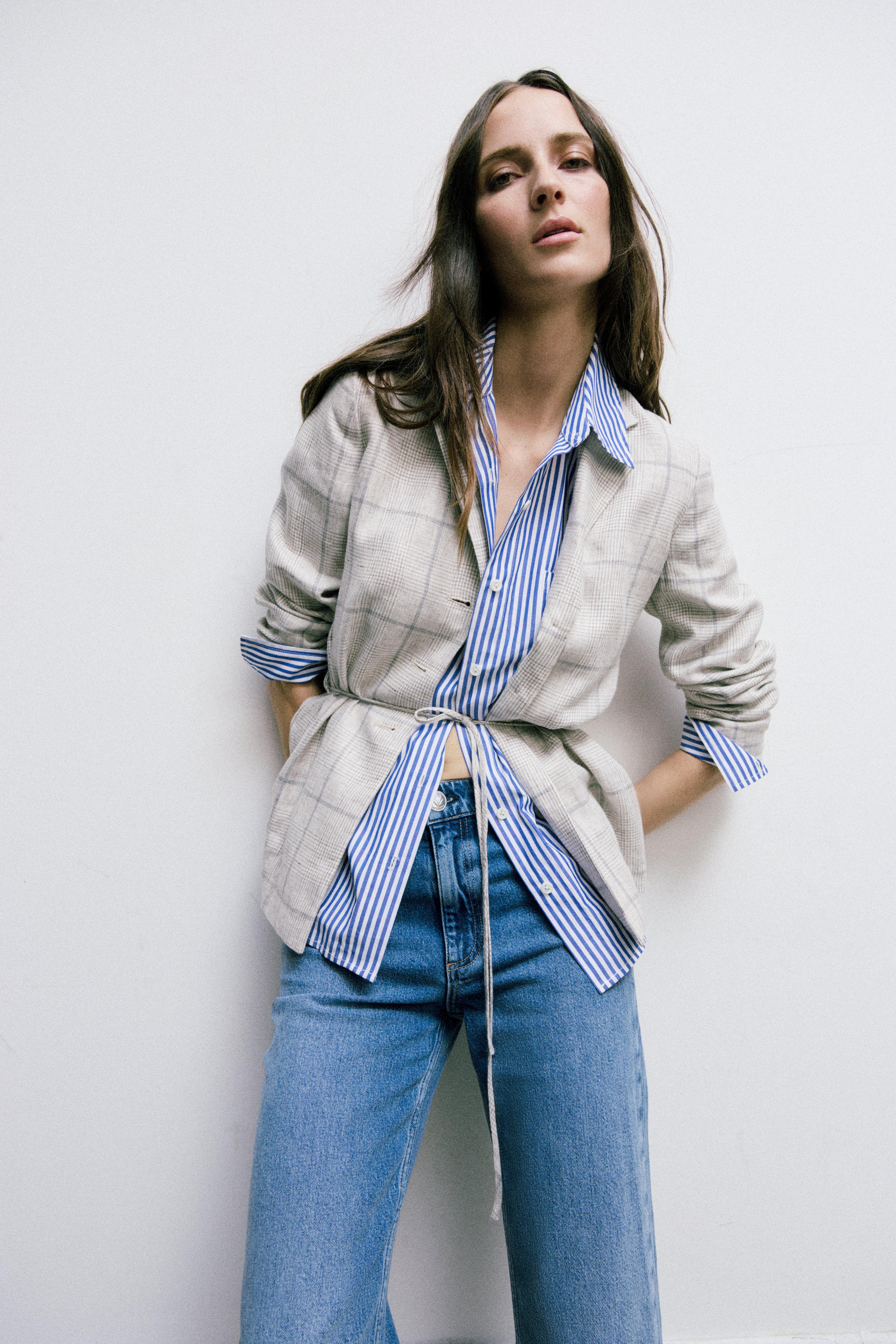 Chappell Plaid Linen Blazer image number 7
