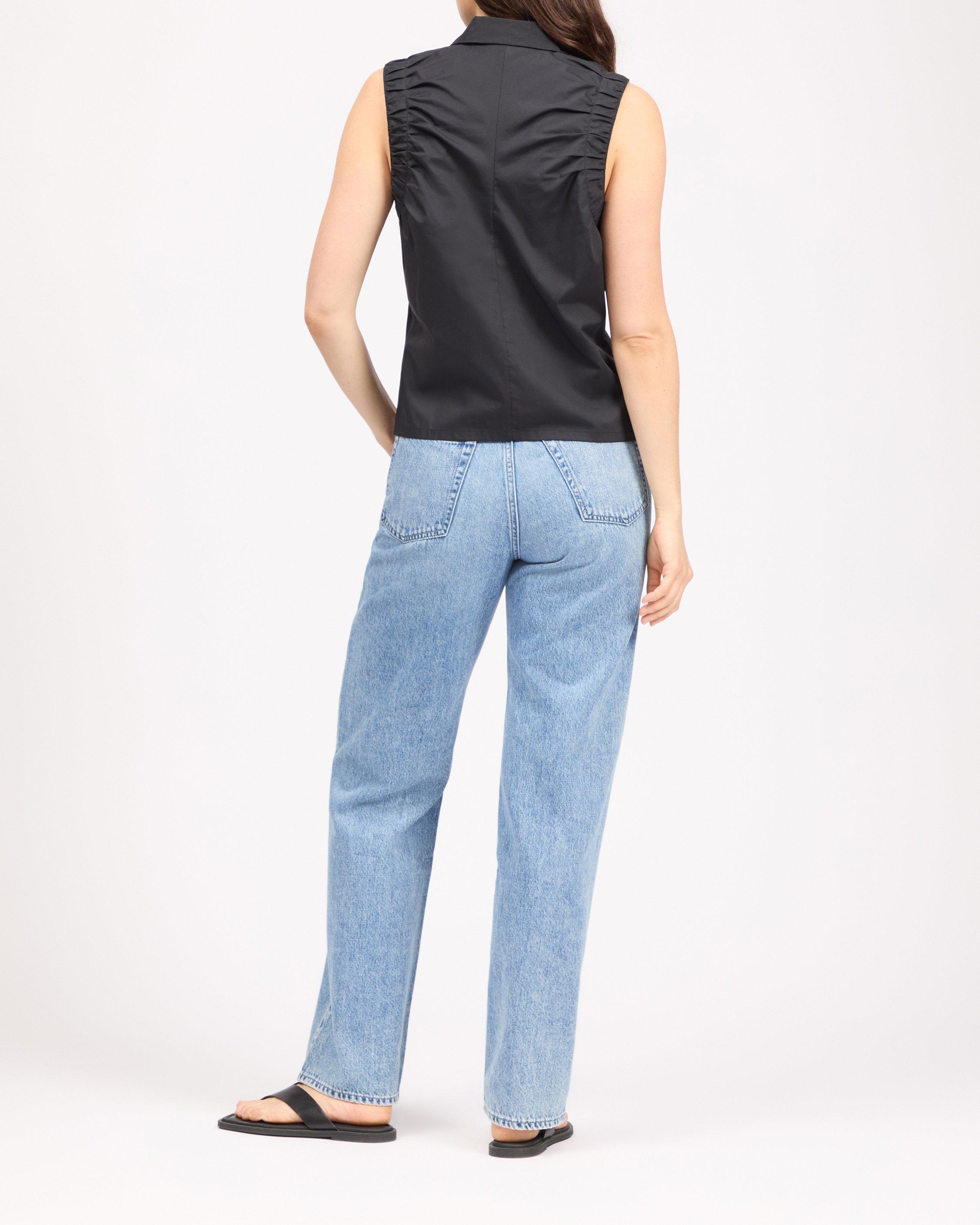 Georgina Ruched Poplin Shirt image number 3