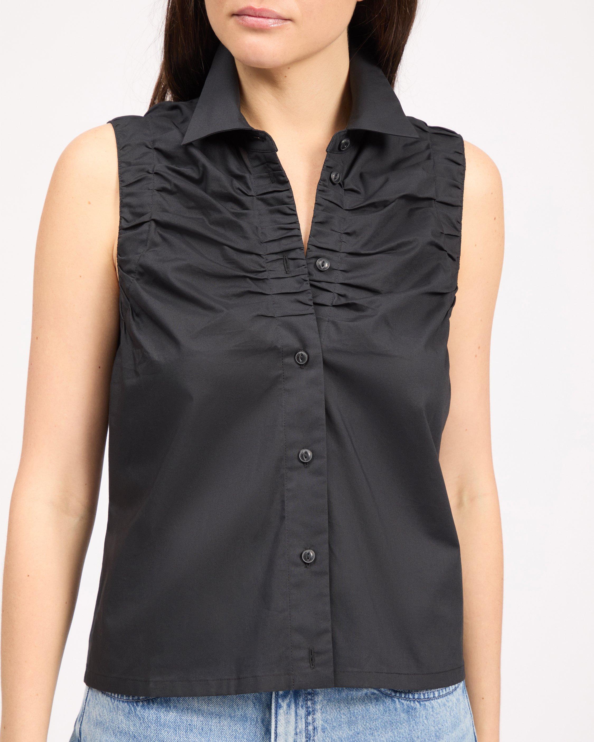 Georgina Ruched Poplin Shirt image number 1