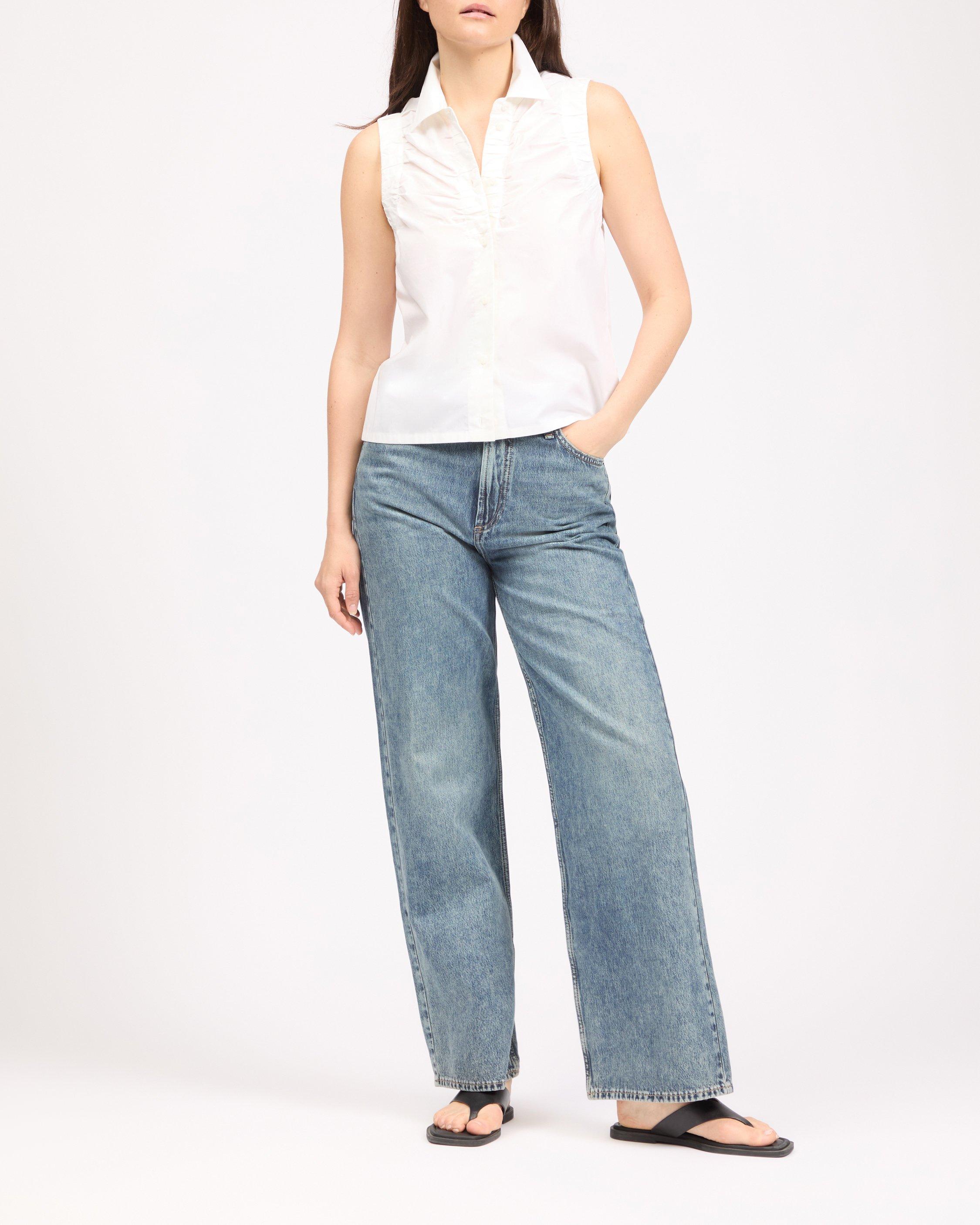 Georgina Ruched Poplin Shirt image number 2