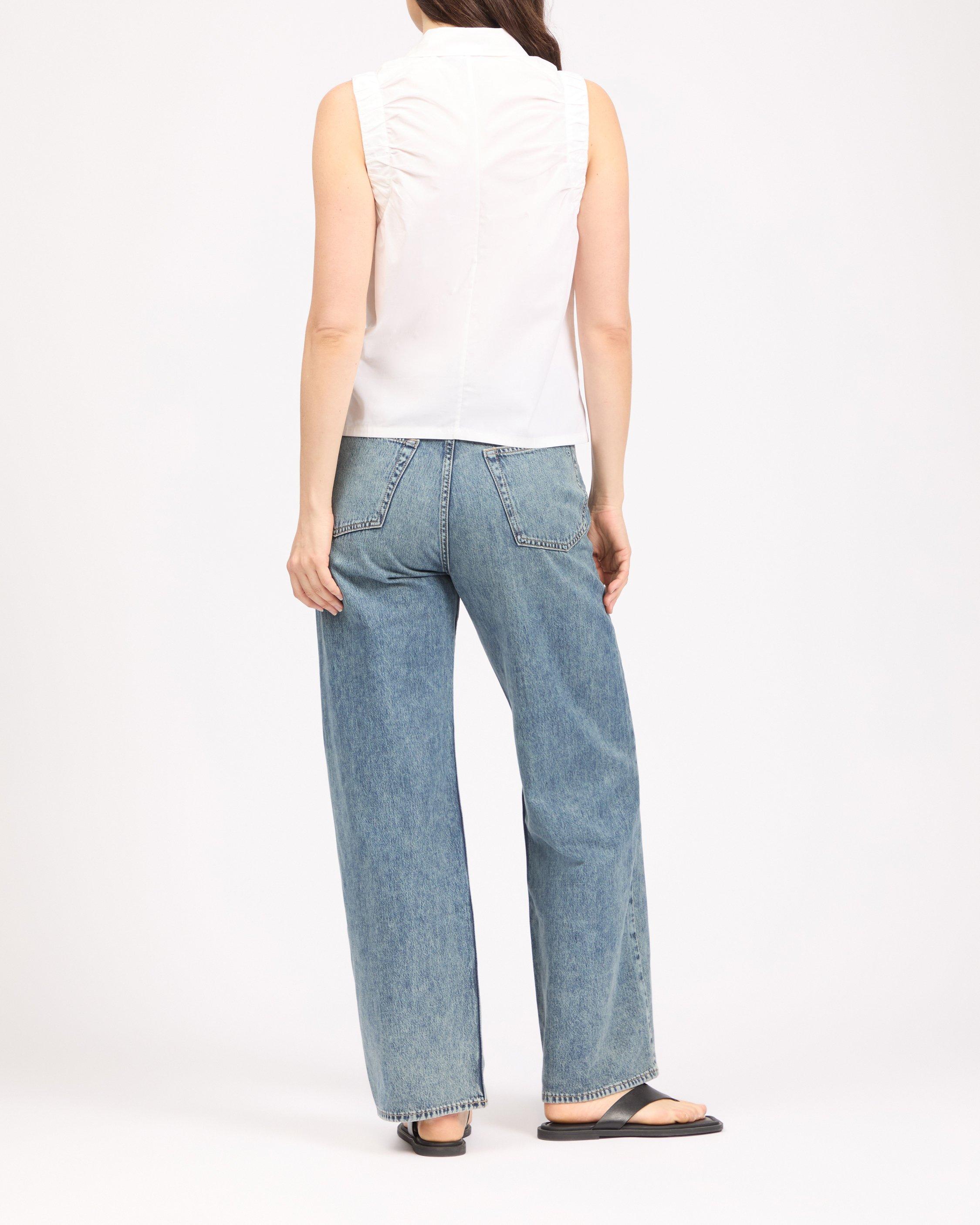 Georgina Ruched Poplin Shirt image number 3