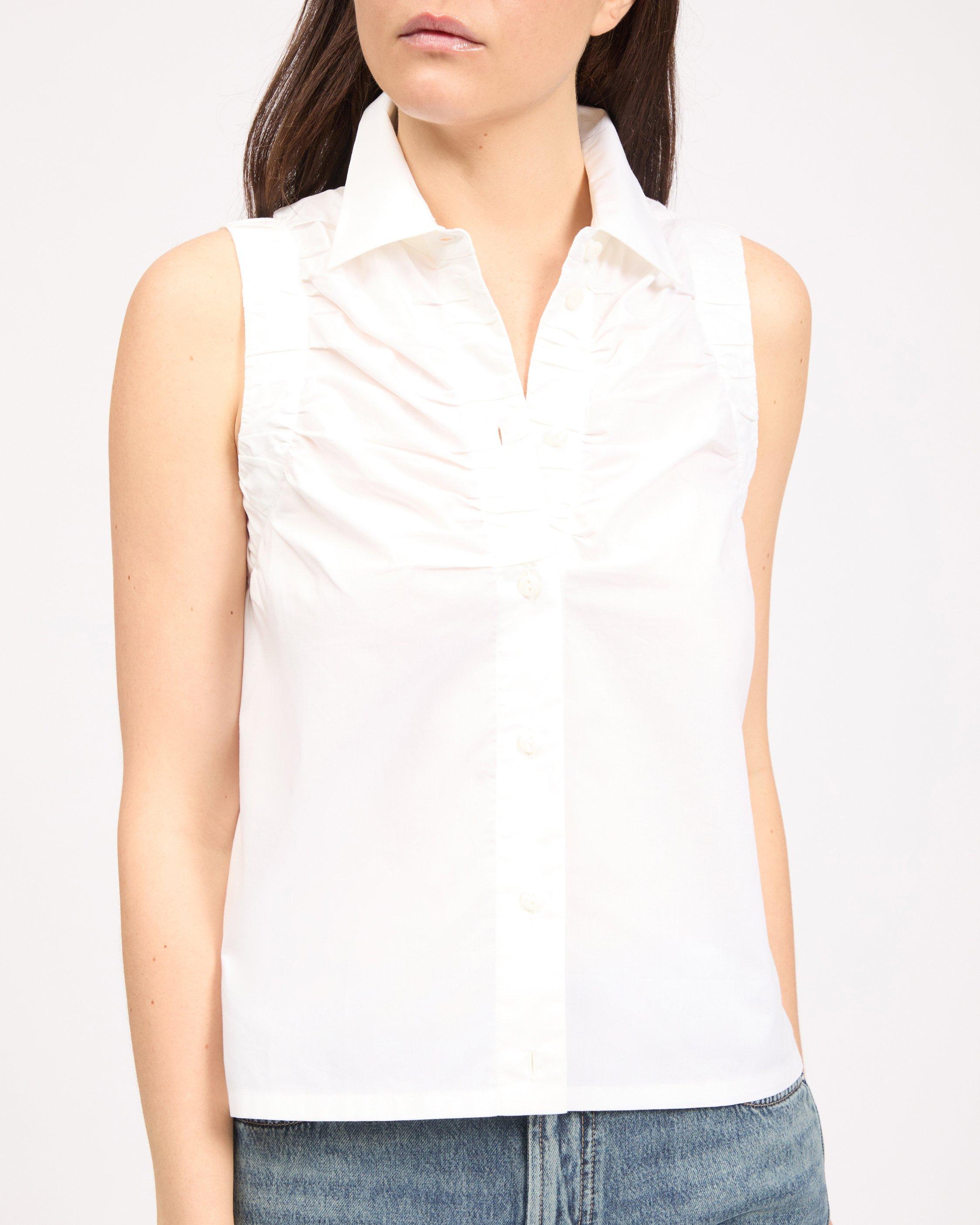 Georgina Ruched Poplin Shirt image number 1
