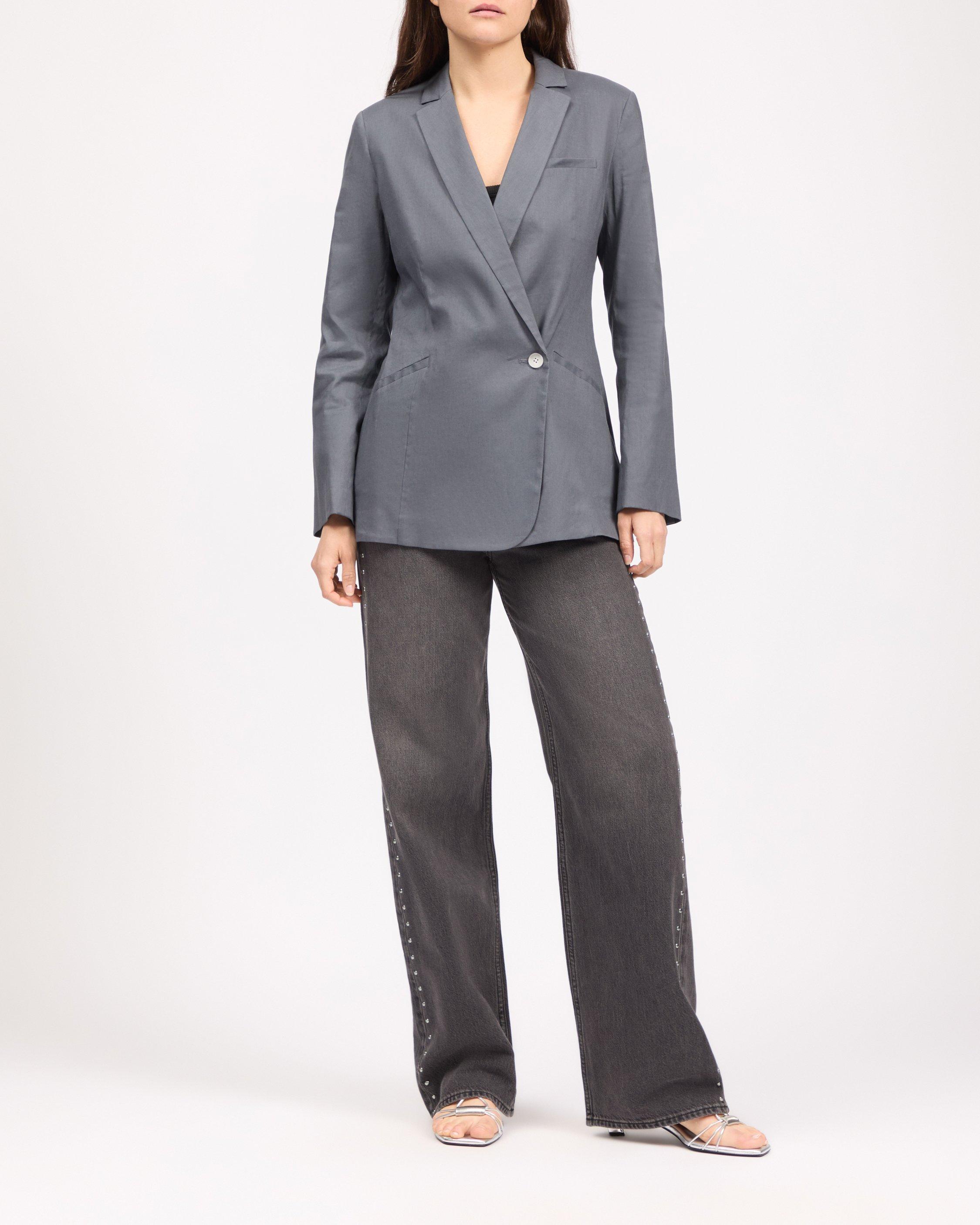 Jade Linen-Blend Blazer image number 4