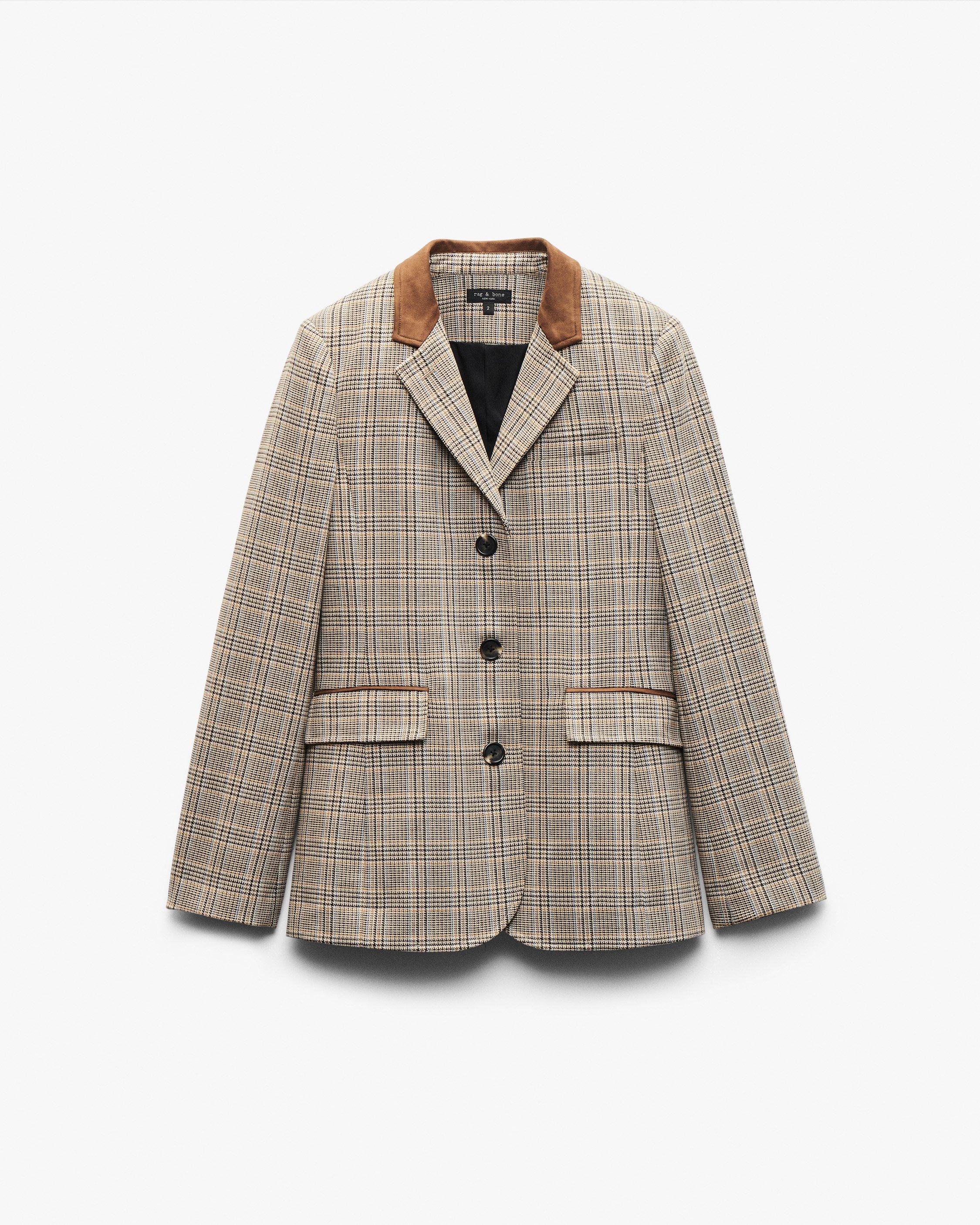 Evia Plaid Blazer - image 2