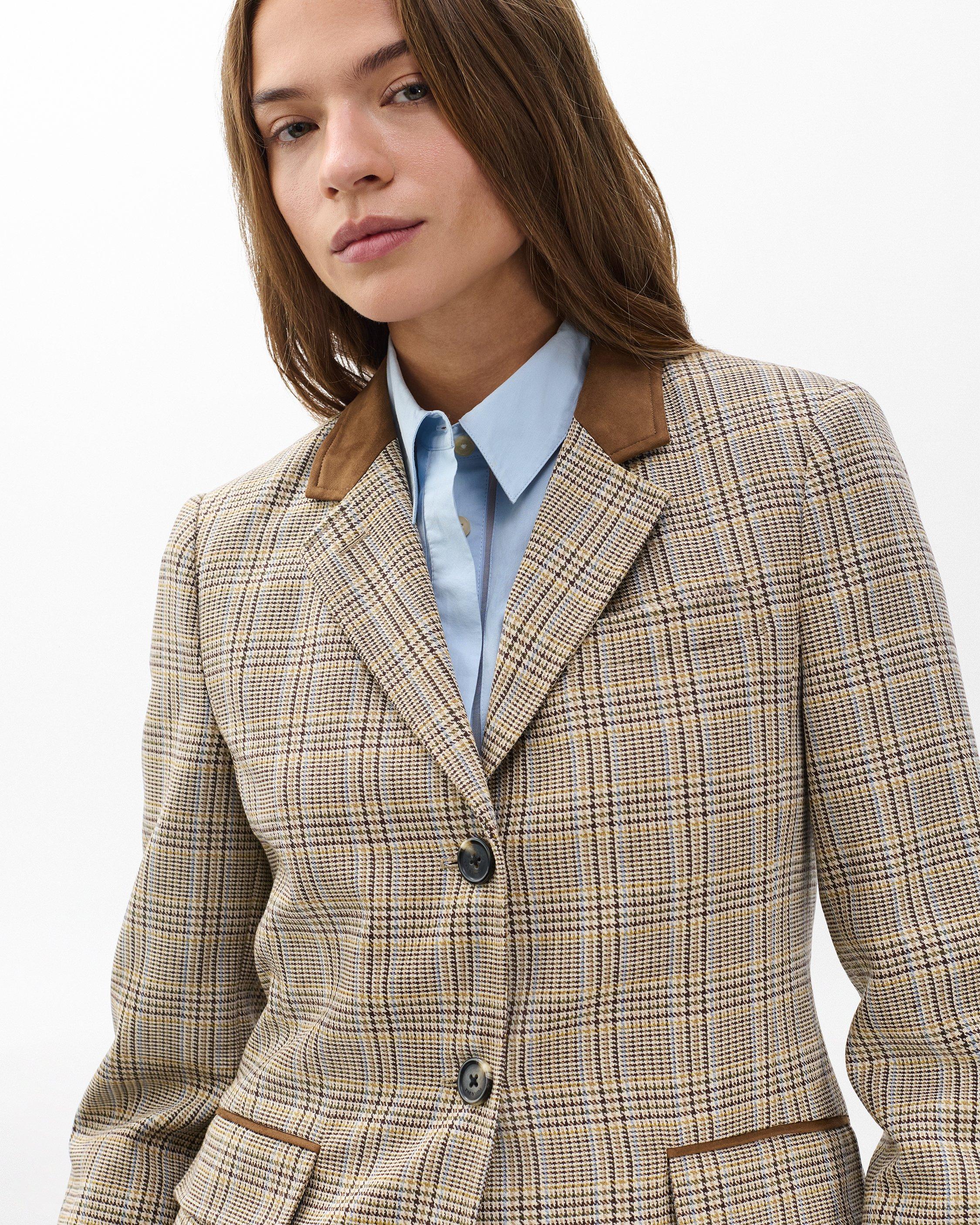 Evia Plaid Blazer - image 4