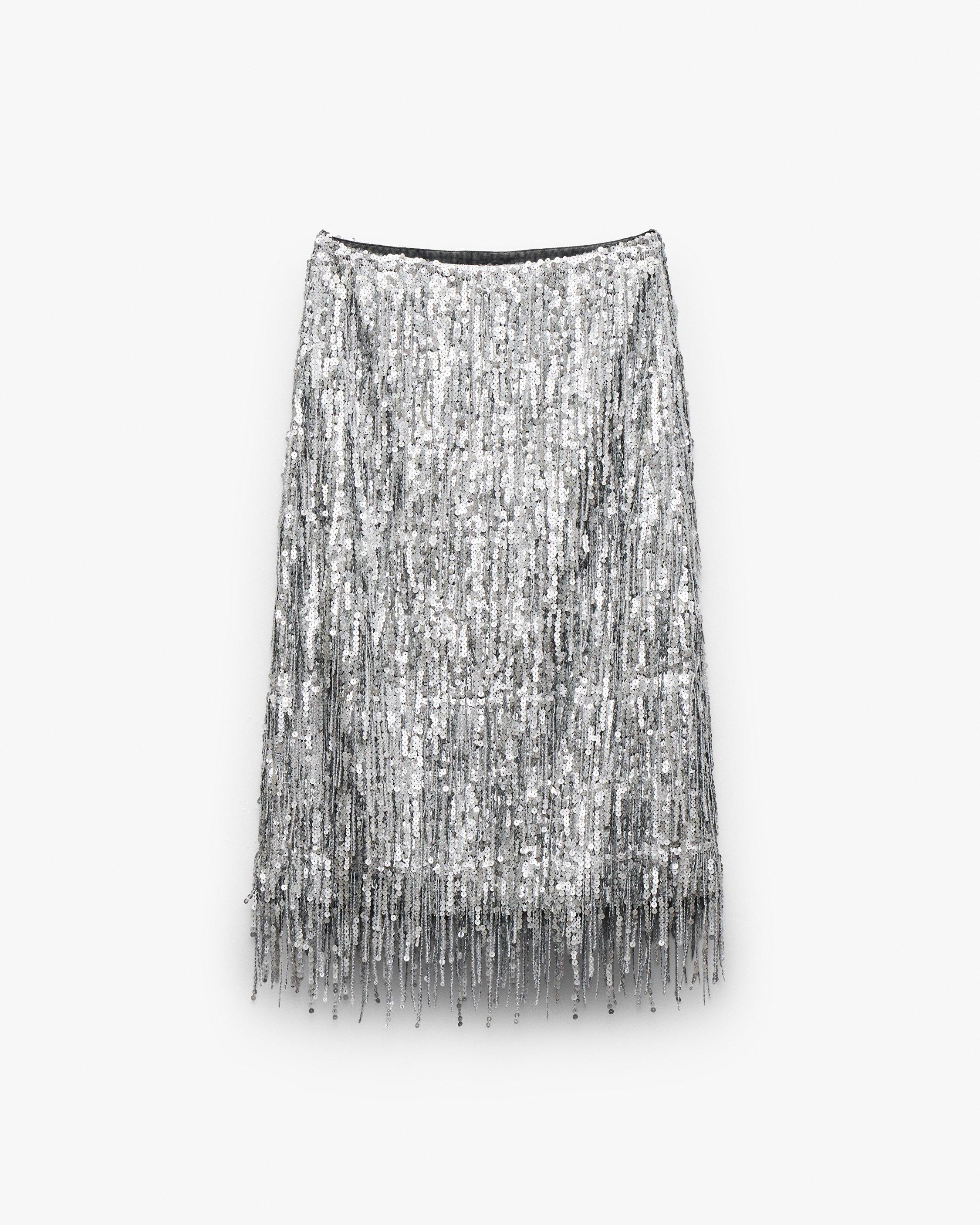 Billie Sequined Tassel Midi Skirt - image 2