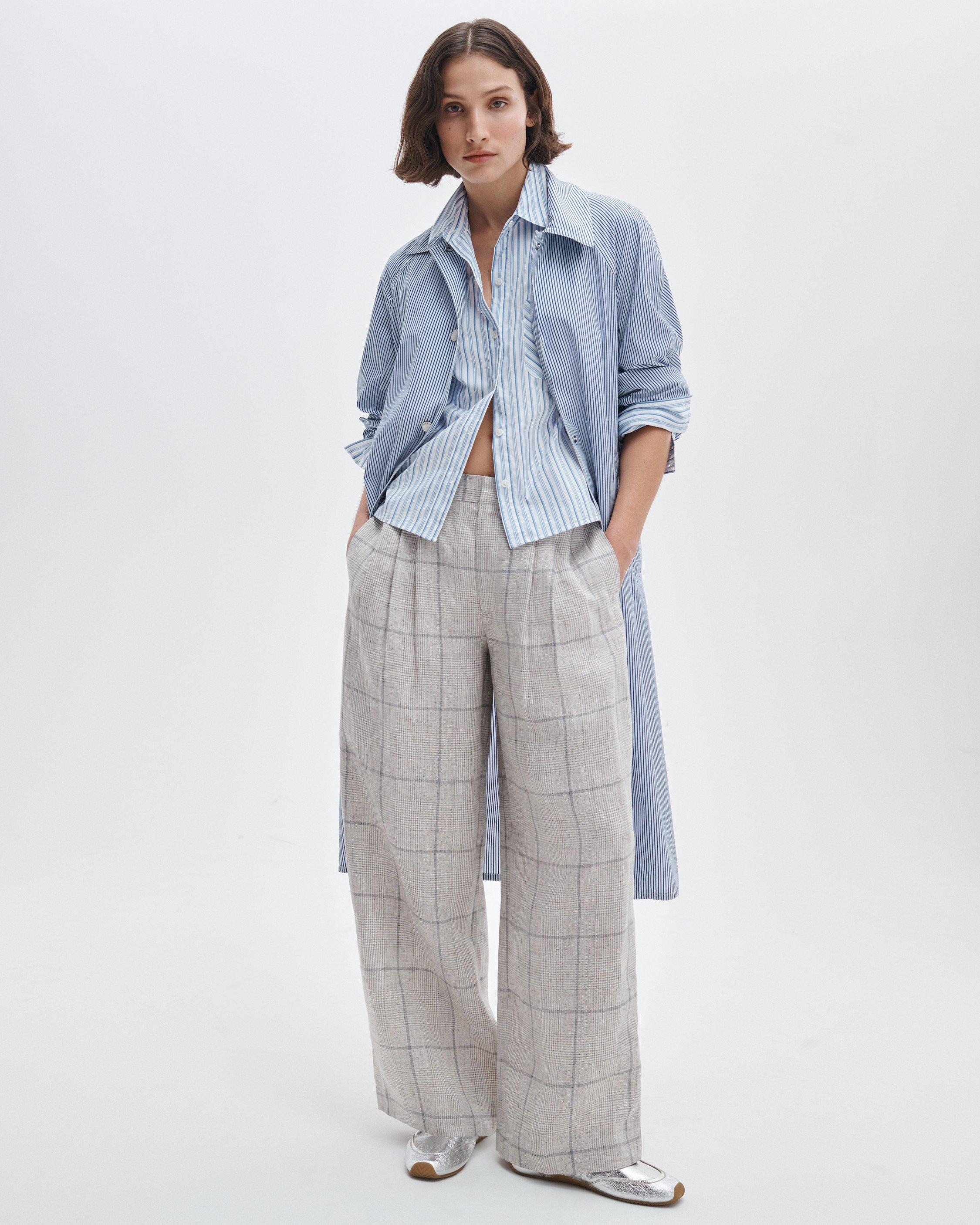Chappell Plaid Linen Pants - White Multi | rag & bone