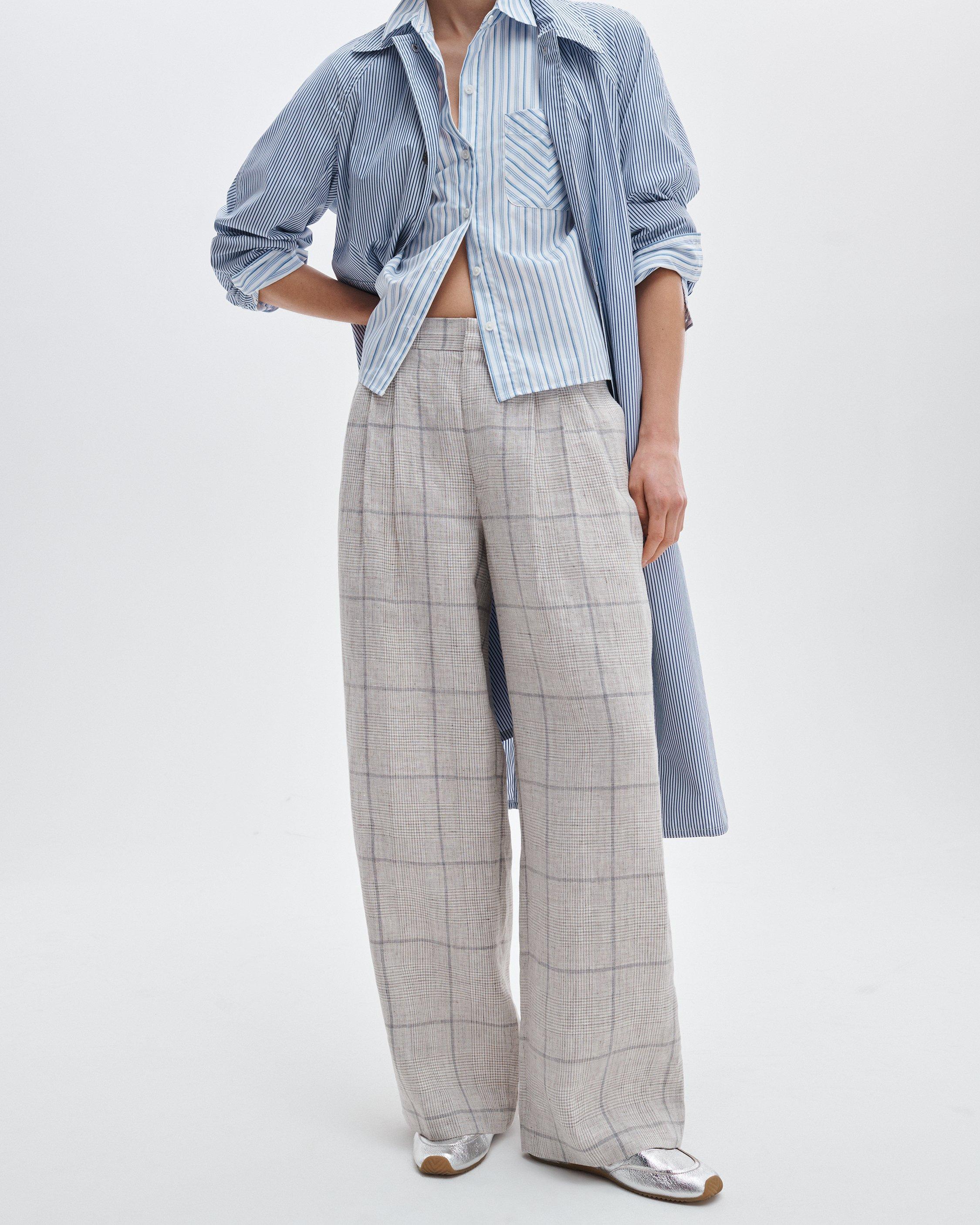 Chappell Plaid Linen Pants - image 3