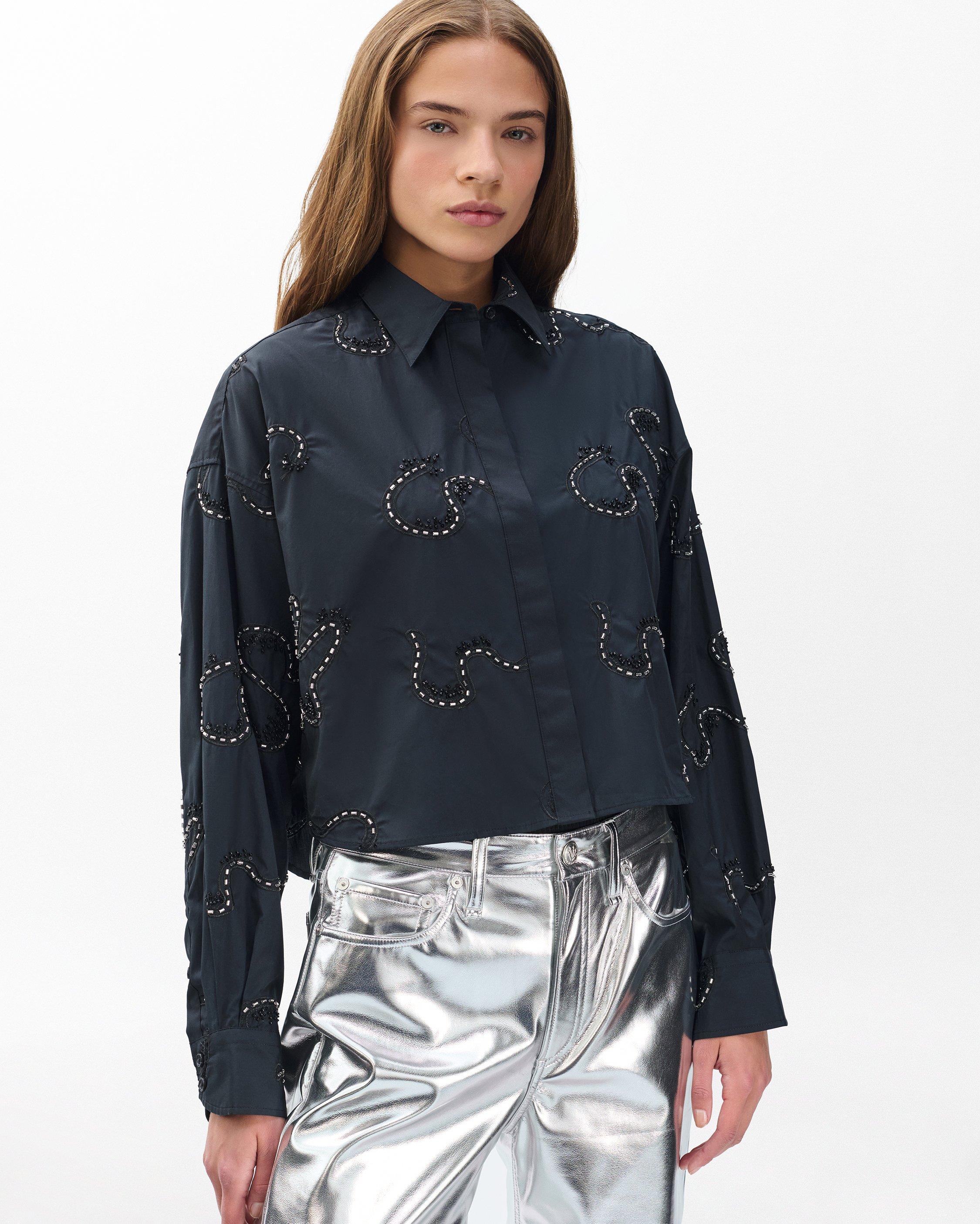 Beatrice Embroidered Poplin Shirt - image 4