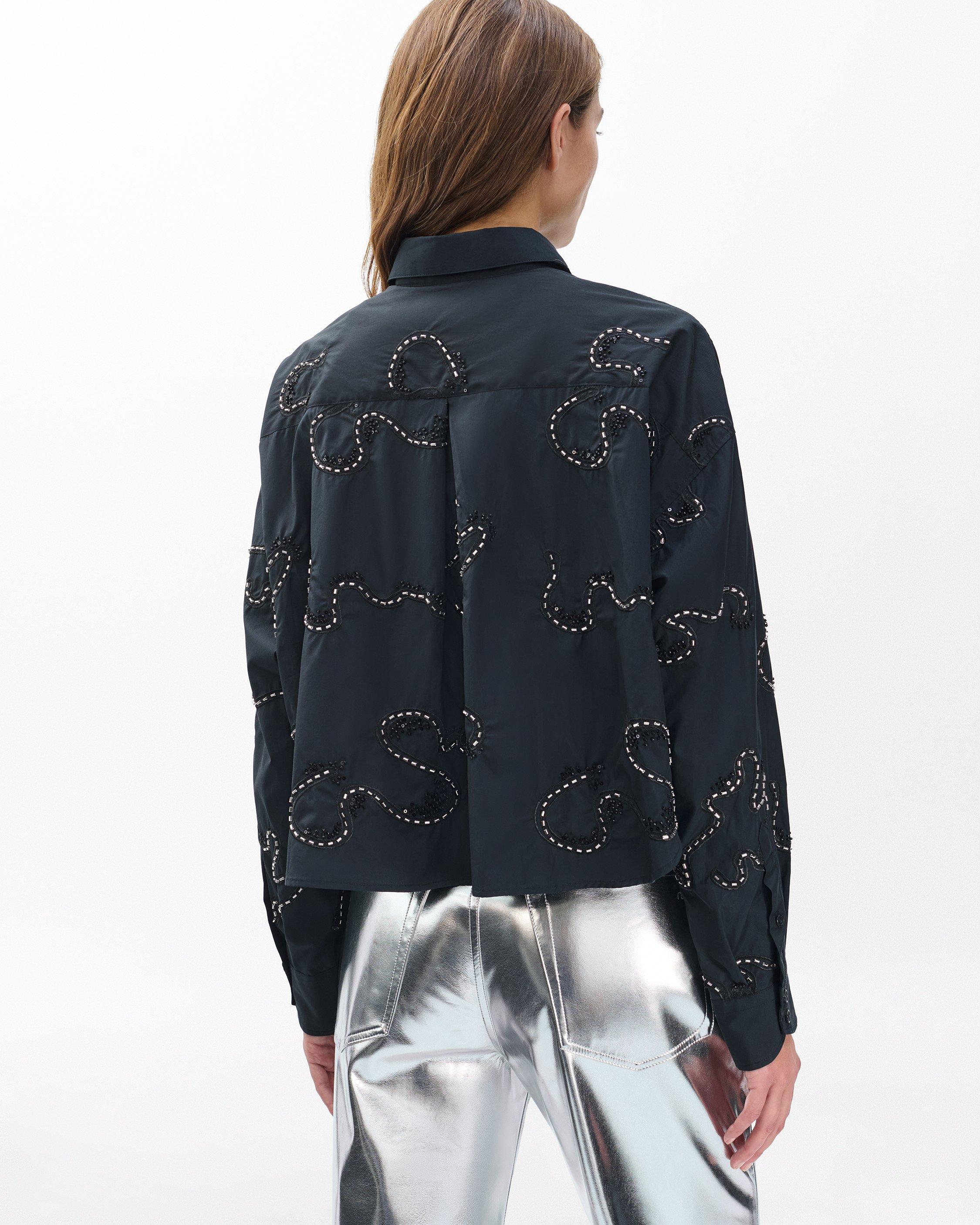 Beatrice Embroidered Poplin Shirt image number 6