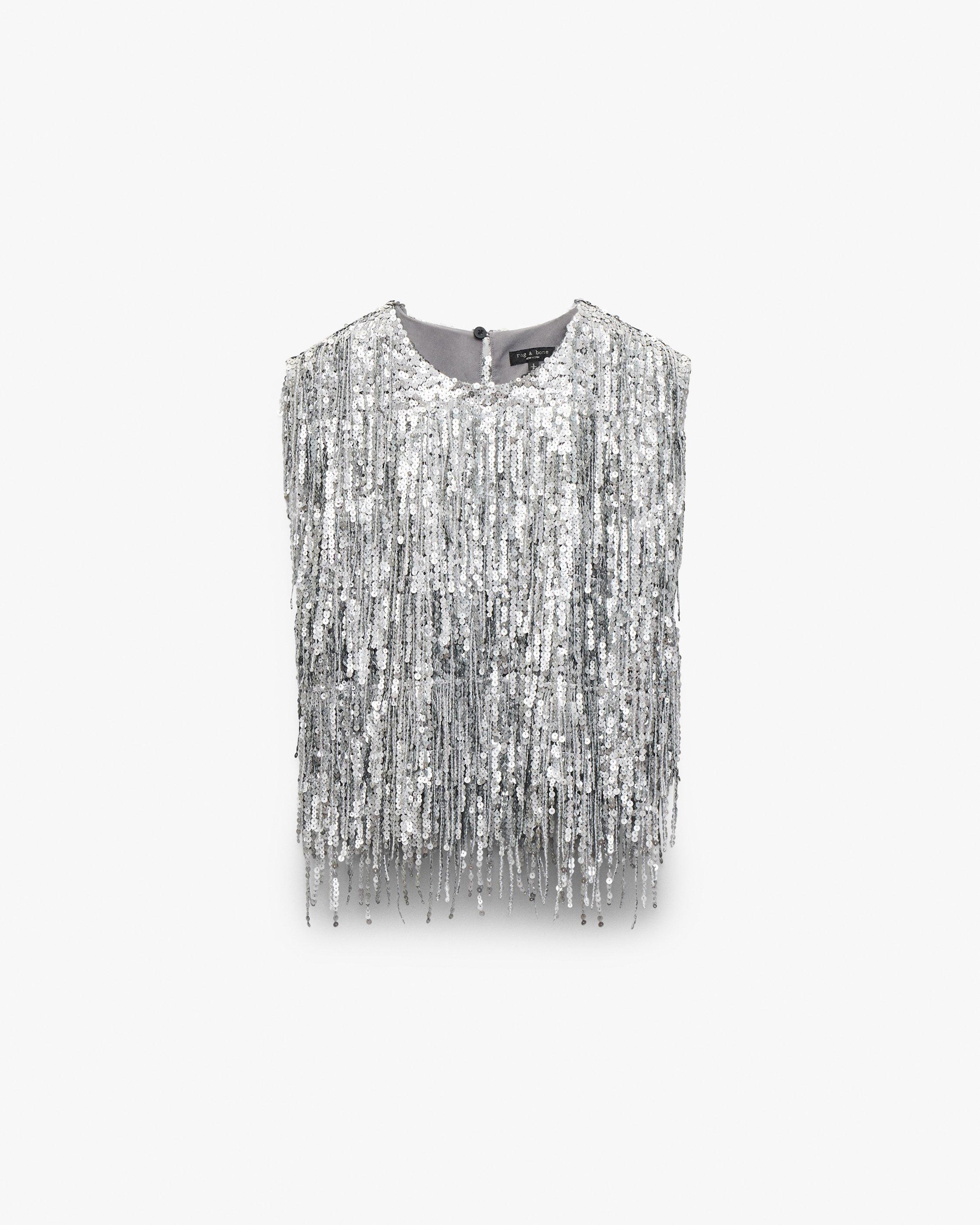 Billie Sequined Tassel Top image number 2