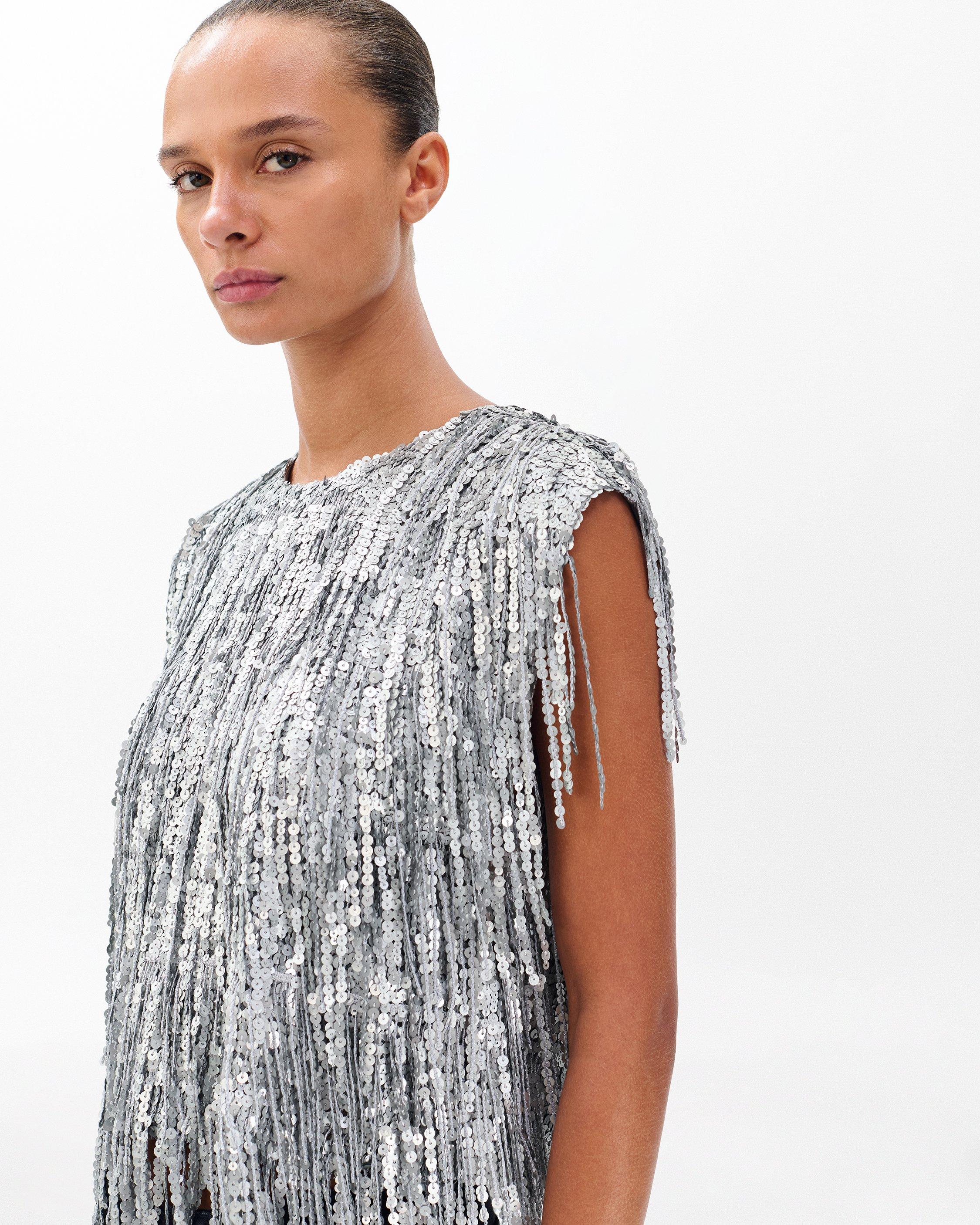 Billie Sequined Tassel Top - image 4