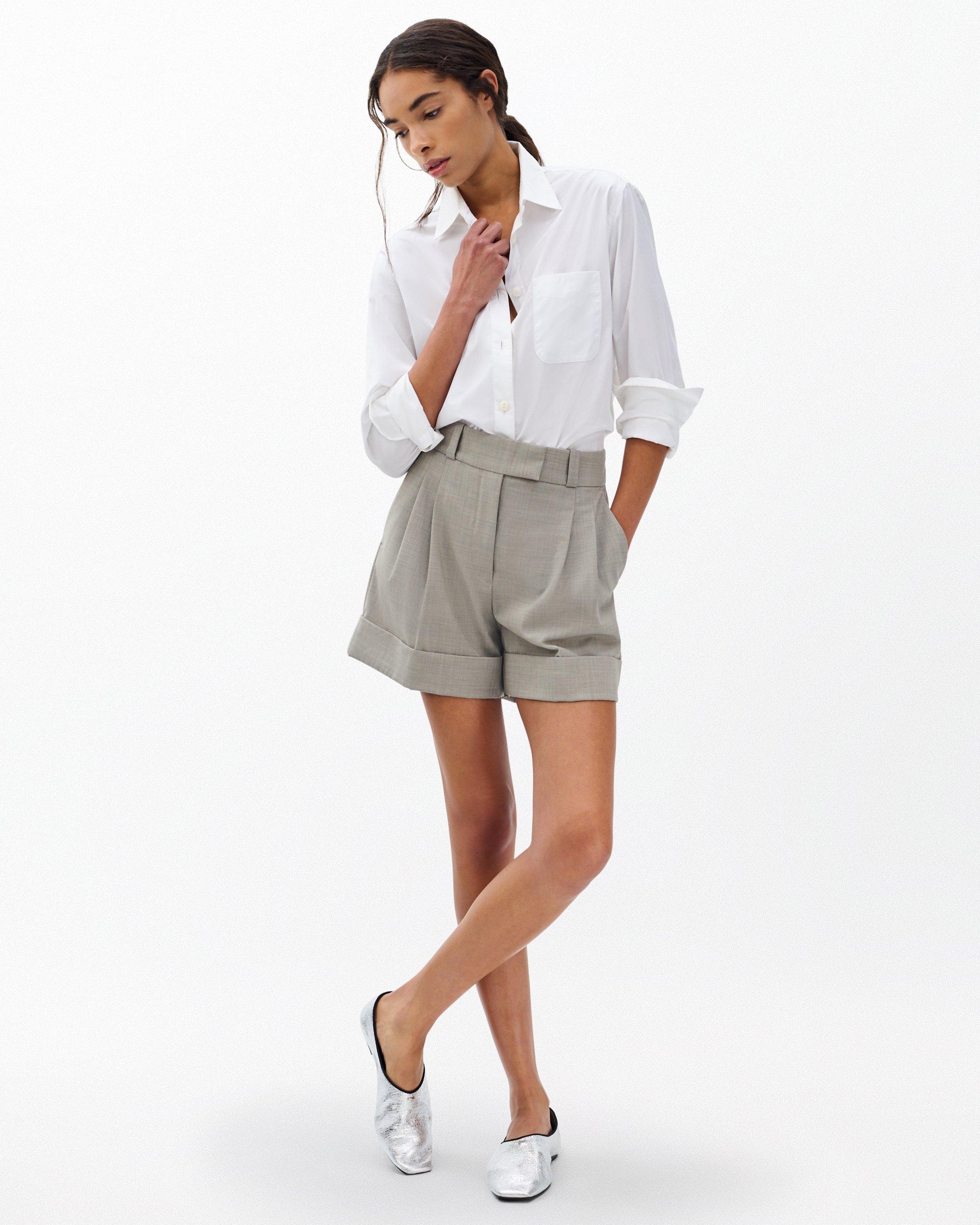 Neila Italian Stretch Wool Shorts - image 4