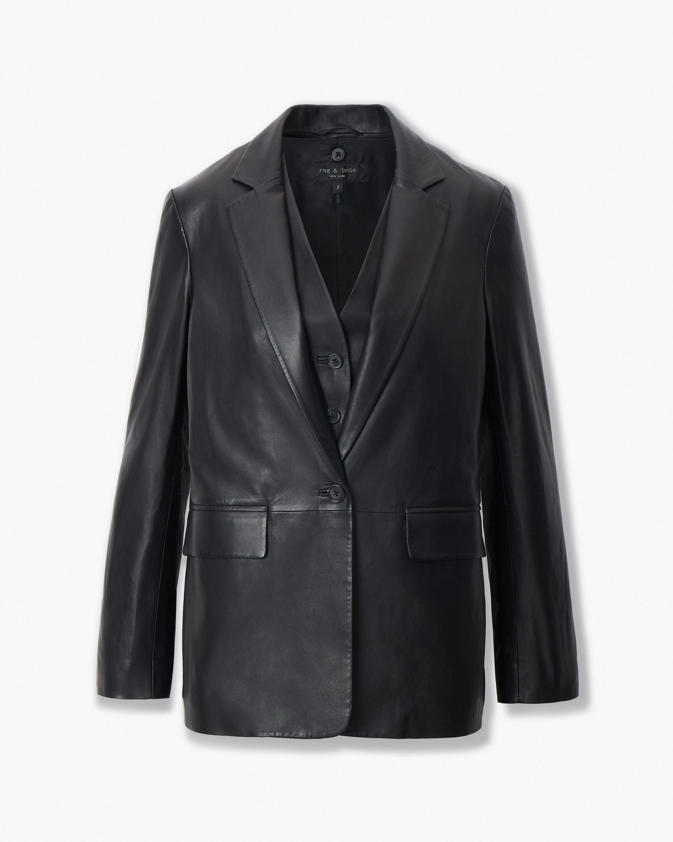 Jennifer Leather Two-in-One Blazer - image 2