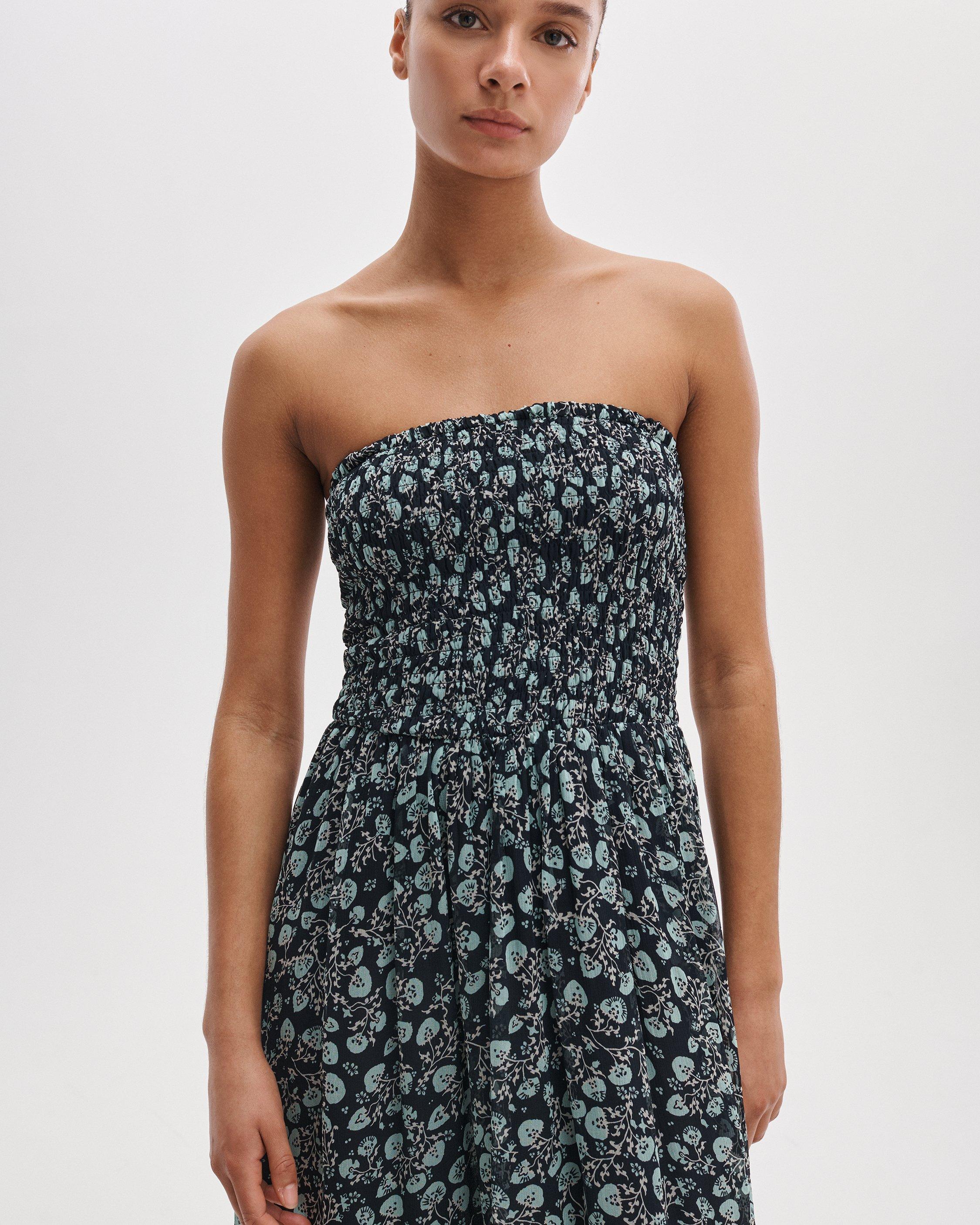 Hallie Strapless Floral Dress image number 4