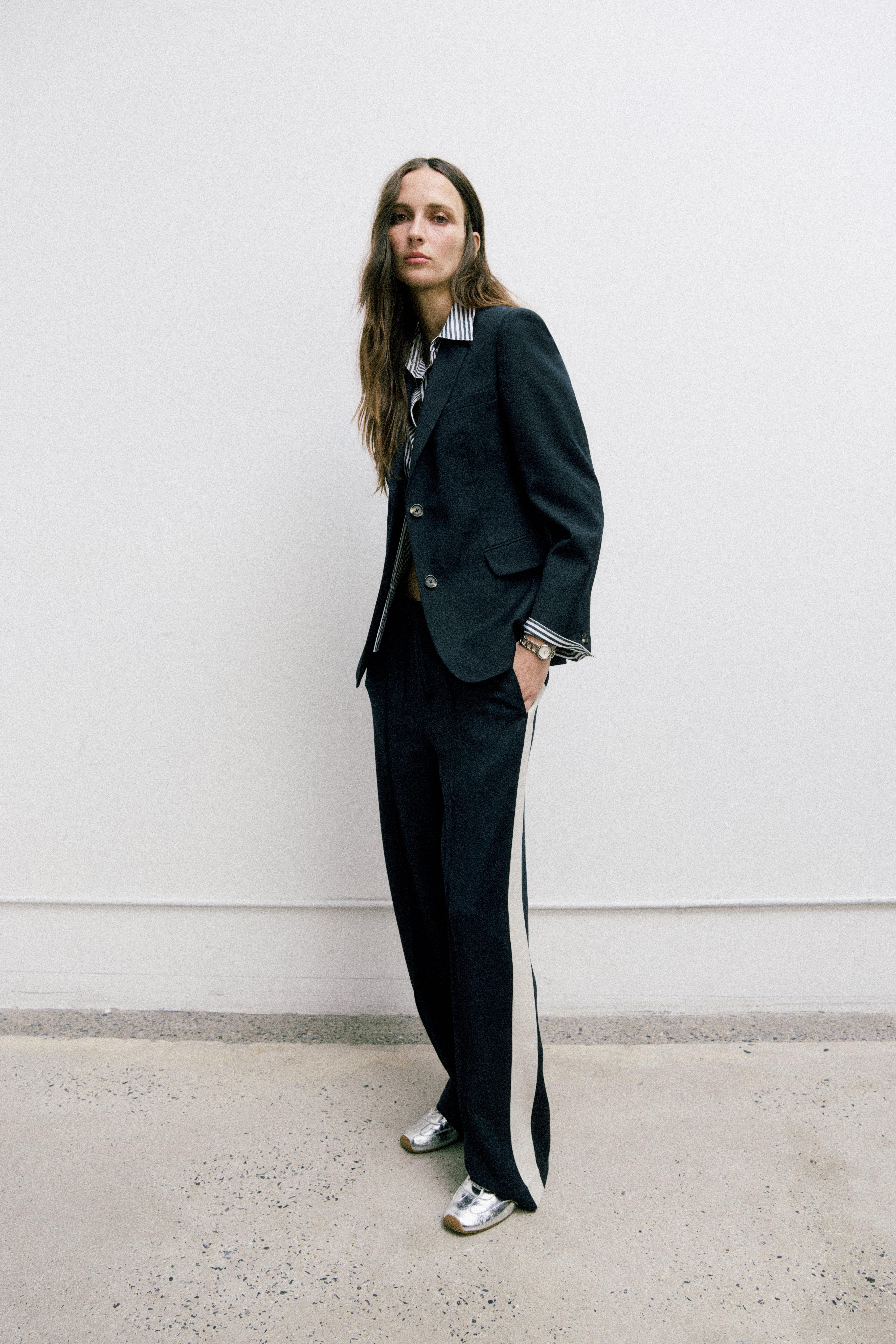 Siena Wool Side-Stripe Pants image number 6