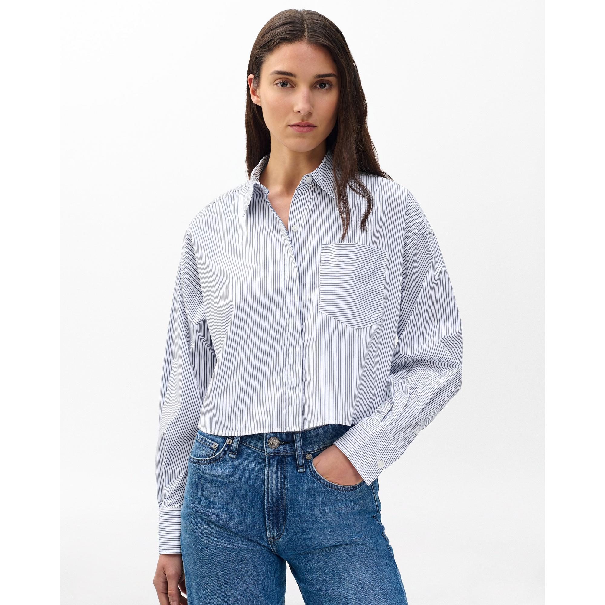 Marin Cropped Striped Shirt