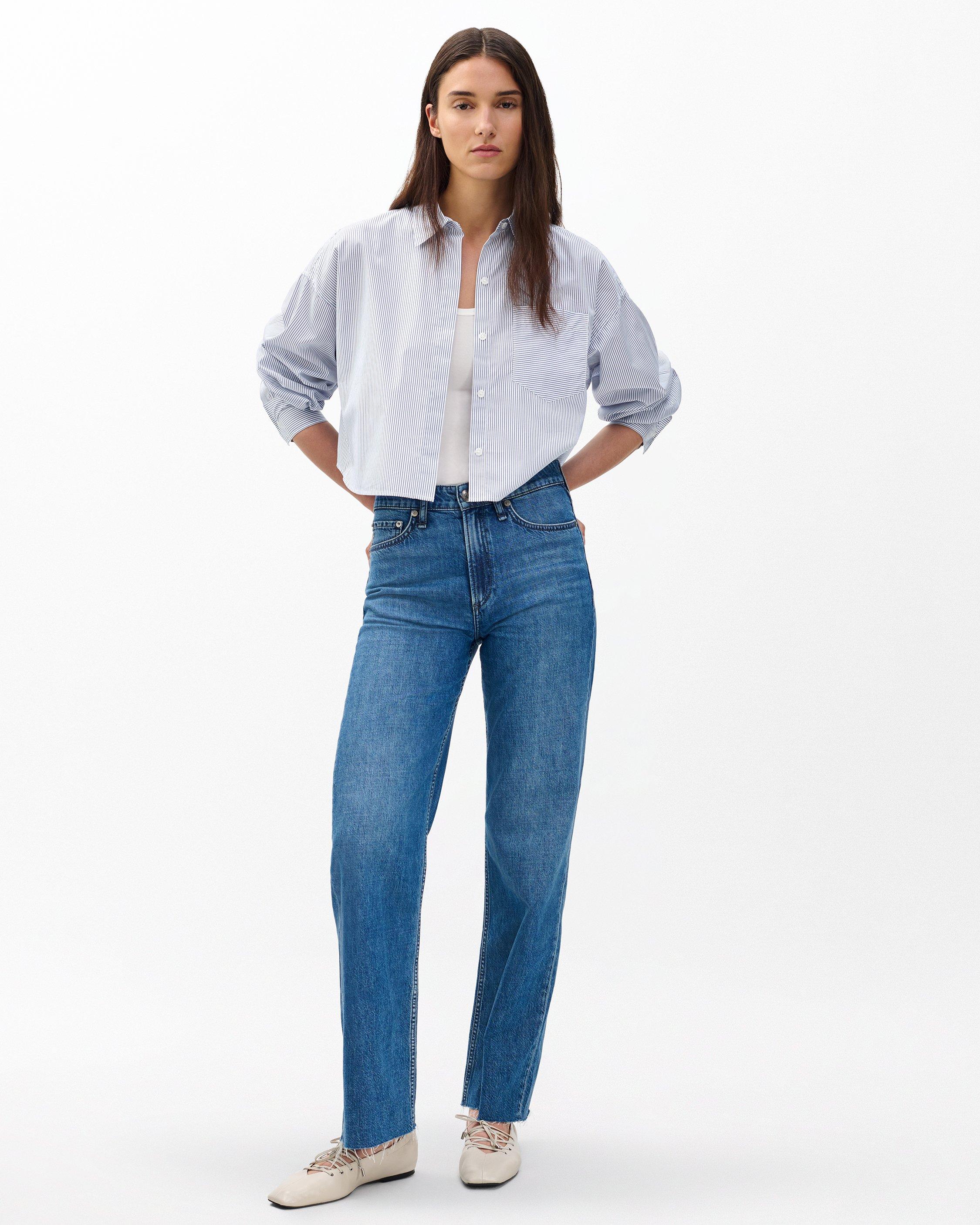 Marin Cropped Striped Shirt image number 3