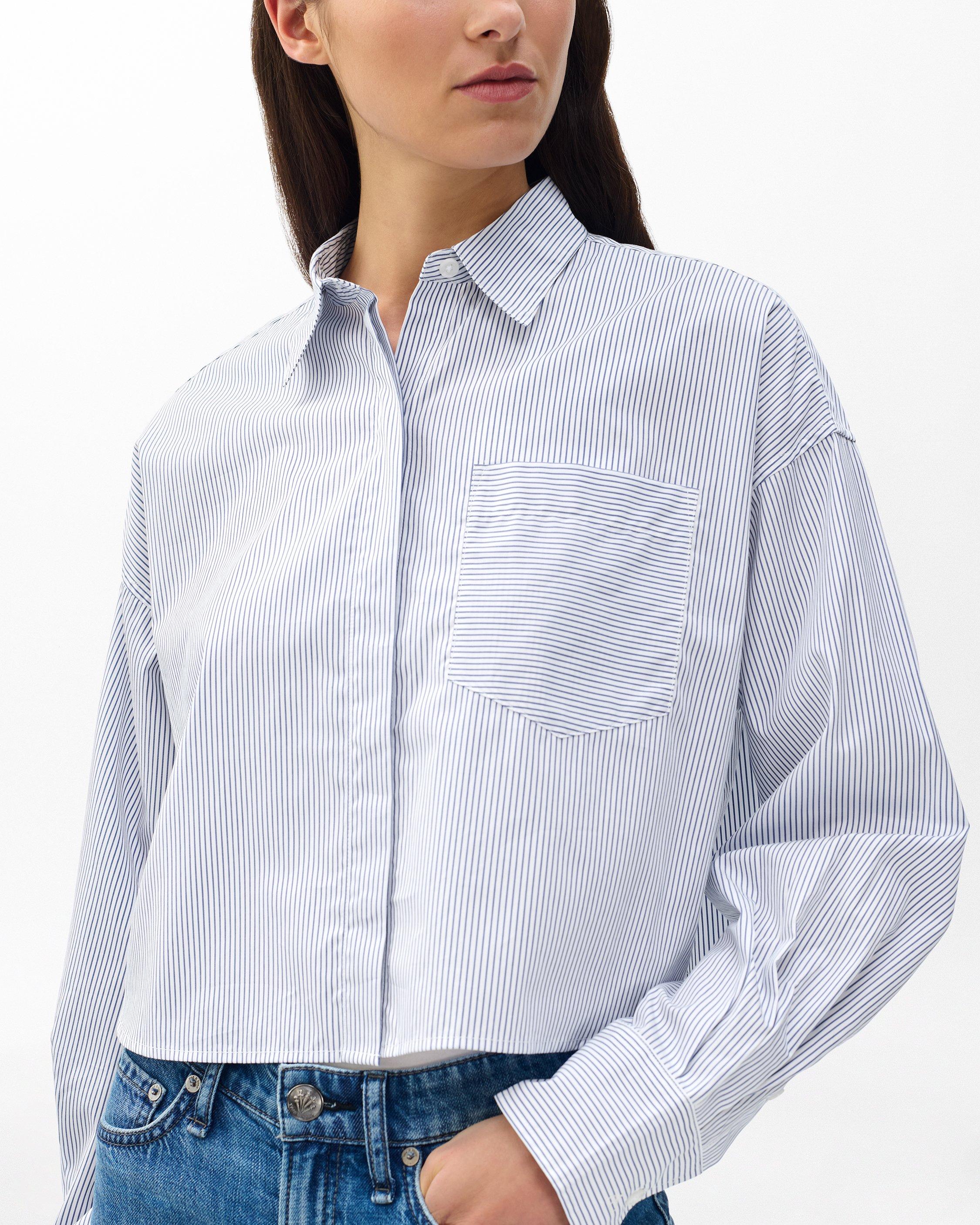Marin Cropped Striped Shirt image number 4