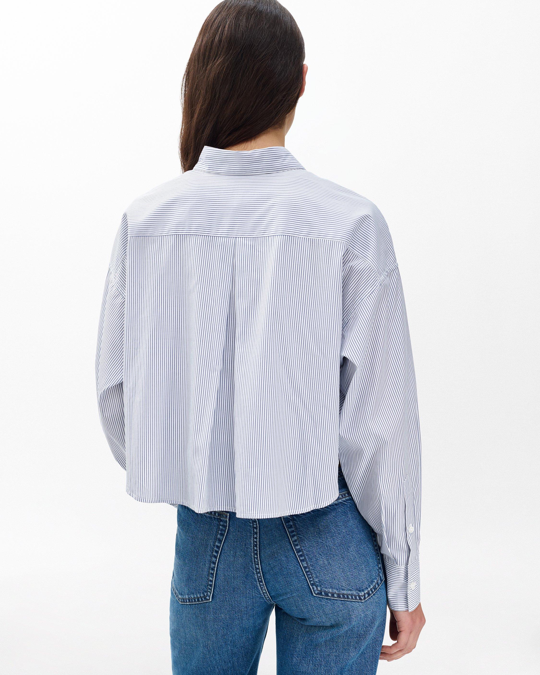 Marin Cropped Striped Shirt image number 6