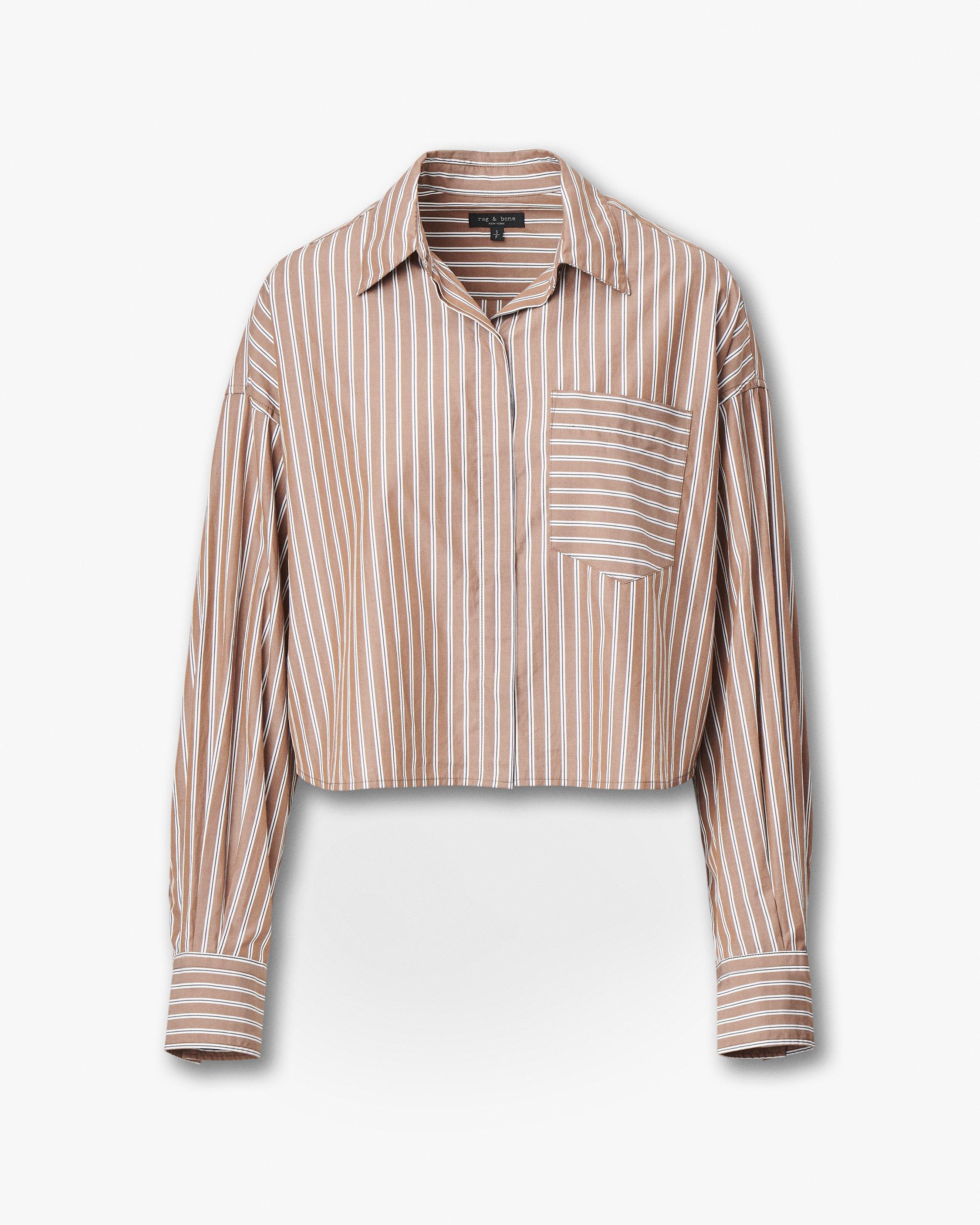 Marin Cropped Striped Shirt image number 2