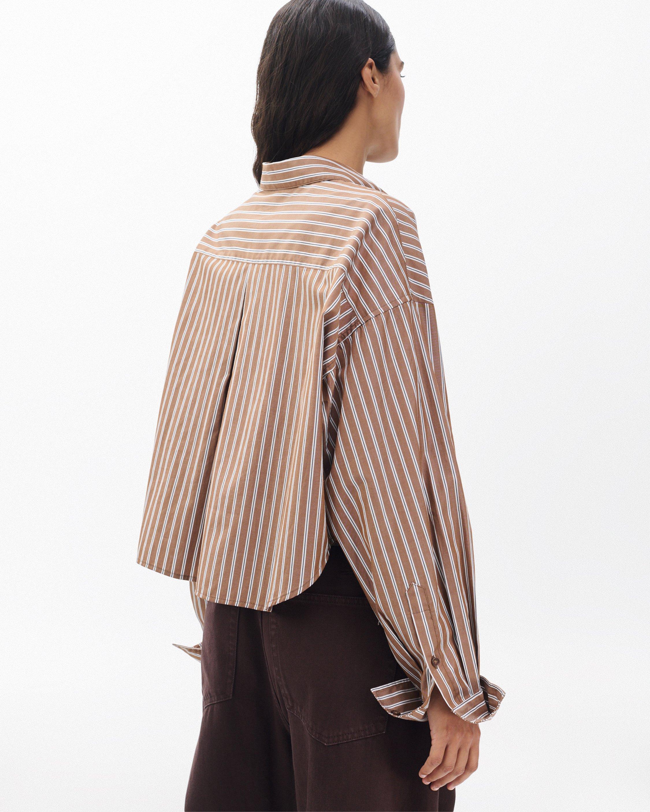 Marin Cropped Striped Shirt image number 6