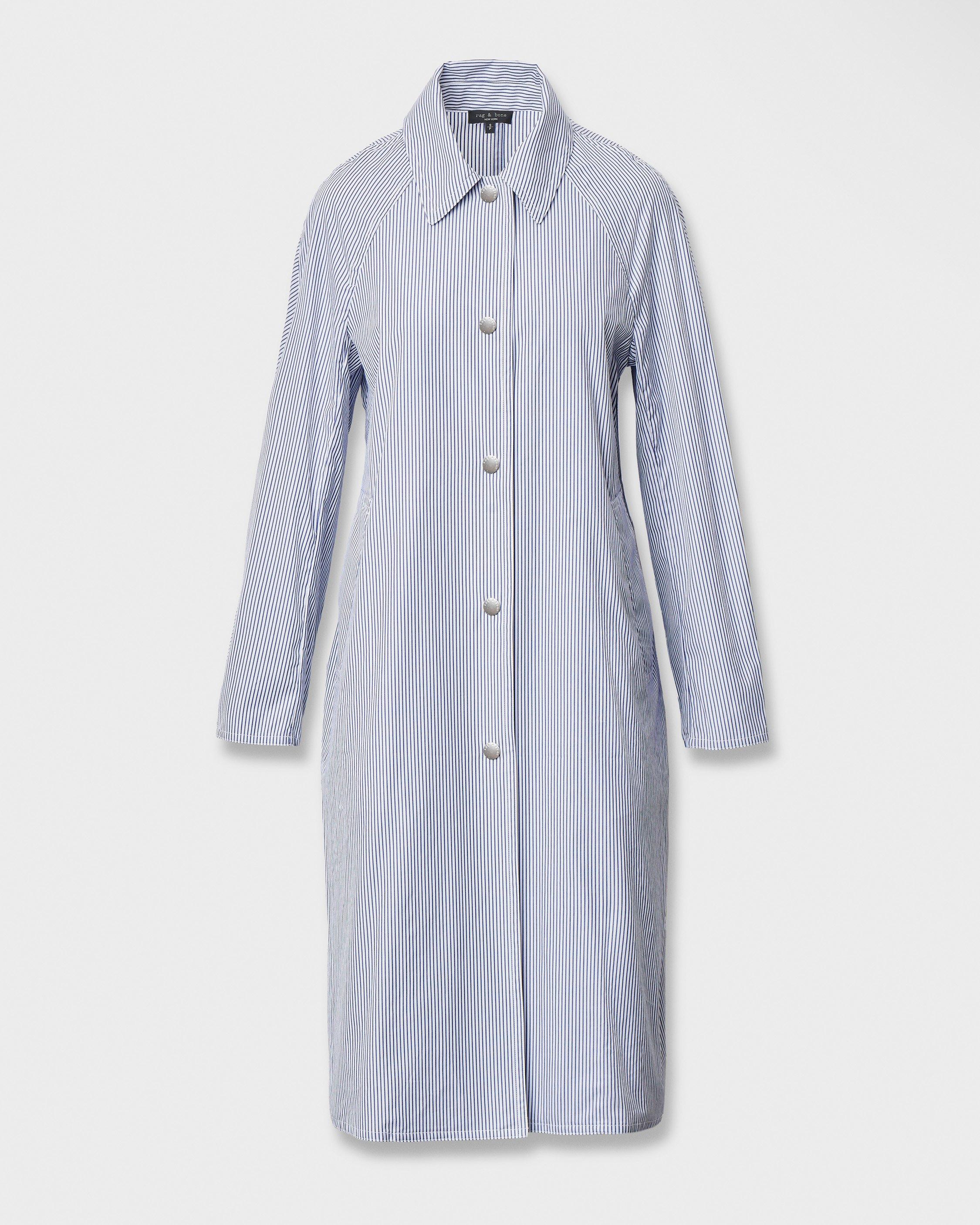 Gayle Striped Poplin Trench Coat - image 2